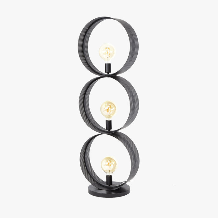 KENA Lampadaire 3 ampoules en métal gris foncé 40x120 cm