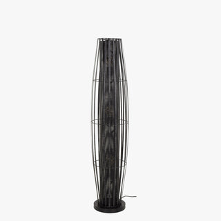 LIORA Lampadaire cylindrique 3 lampes en métal gris foncé 27x120 cm