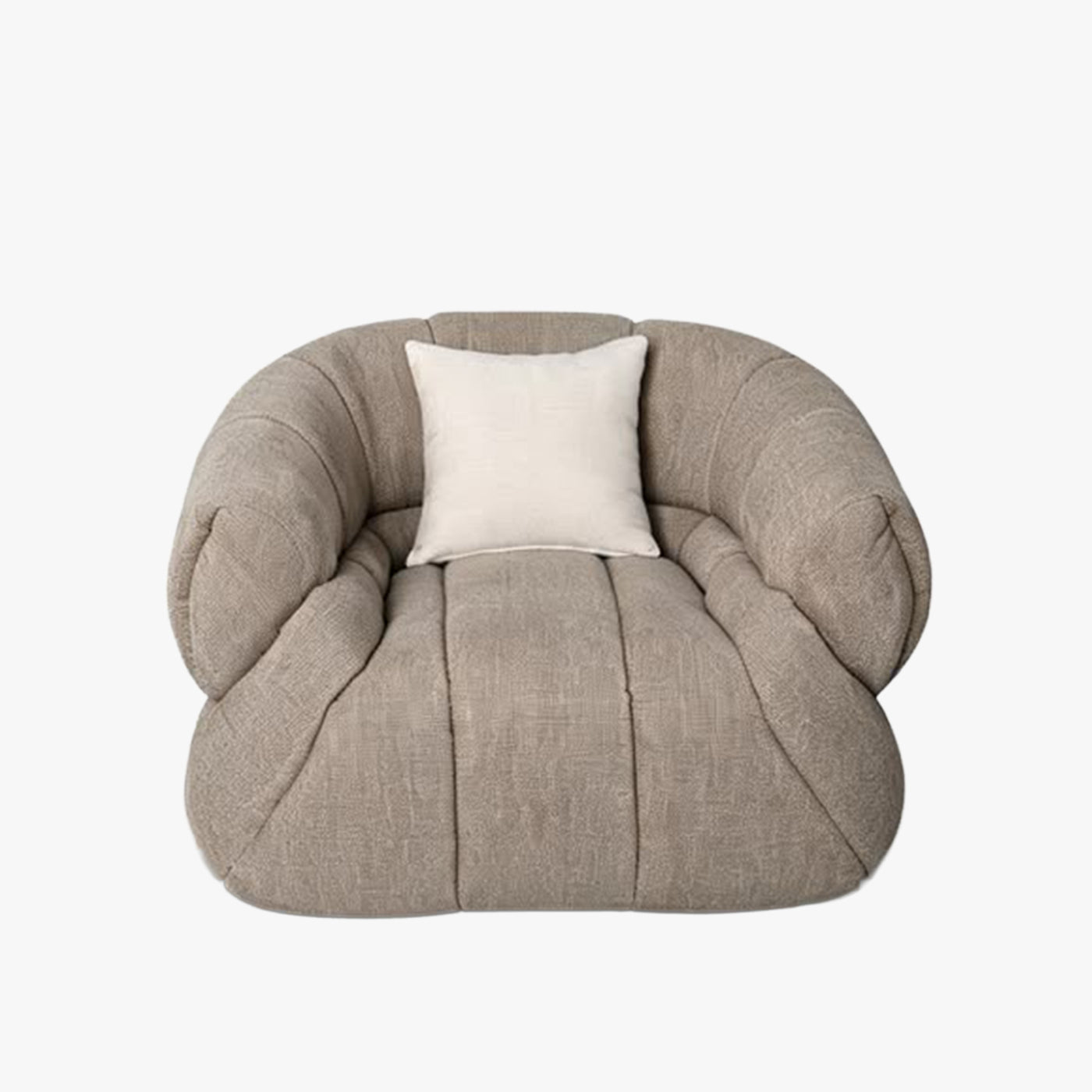 SIENA Fauteuil en tissu taupe