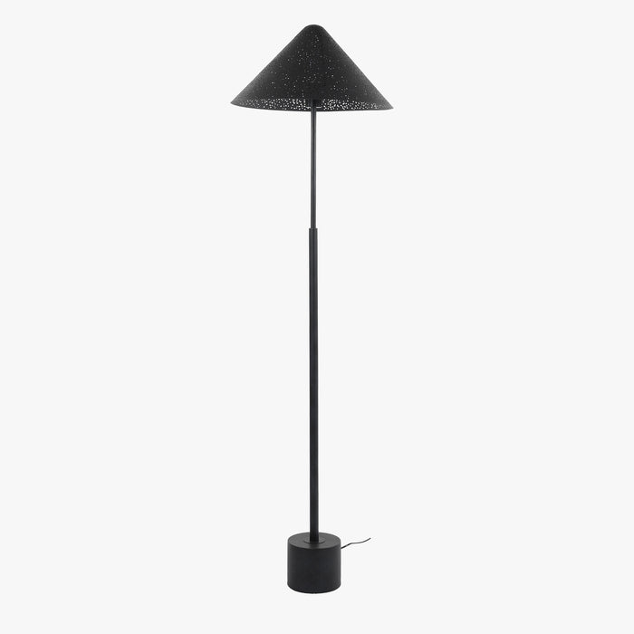 LEYOS Lampadaire avec abat jour en acier gris foncé 45x154 cm