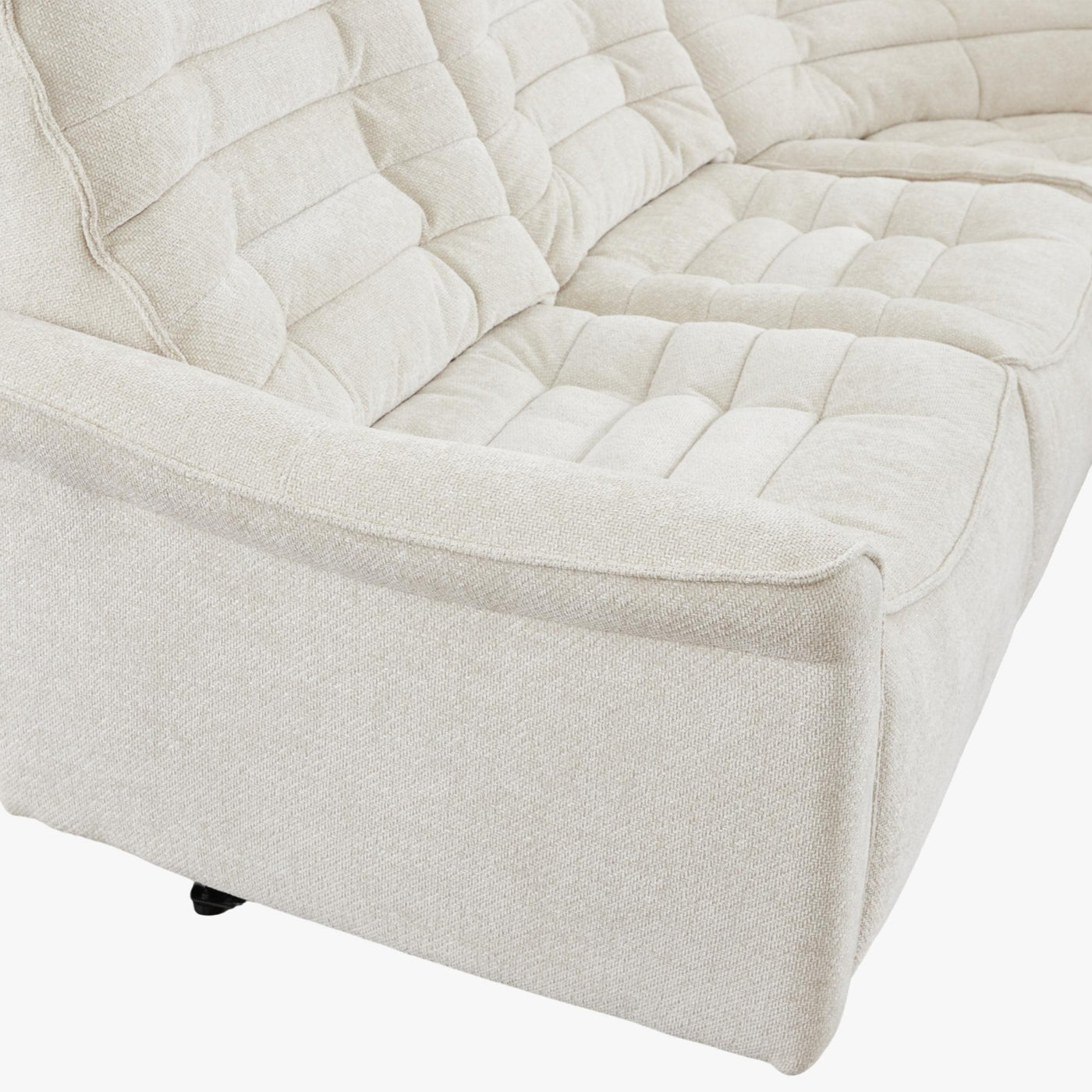 CHILLY Canapé d'angle relax électrique réversible en tissu beige