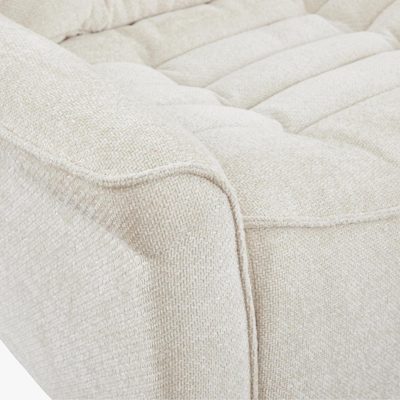 CHILLY Canapé d'angle relax électrique réversible en tissu beige
