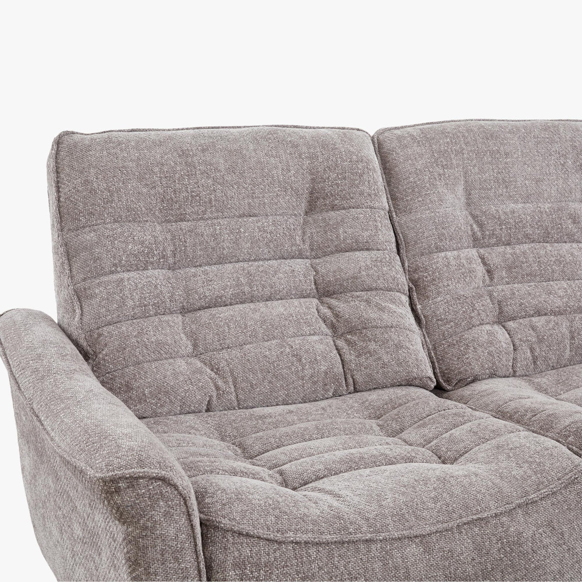 CHILLY Canapé d'angle relax électrique réversible en tissu taupe