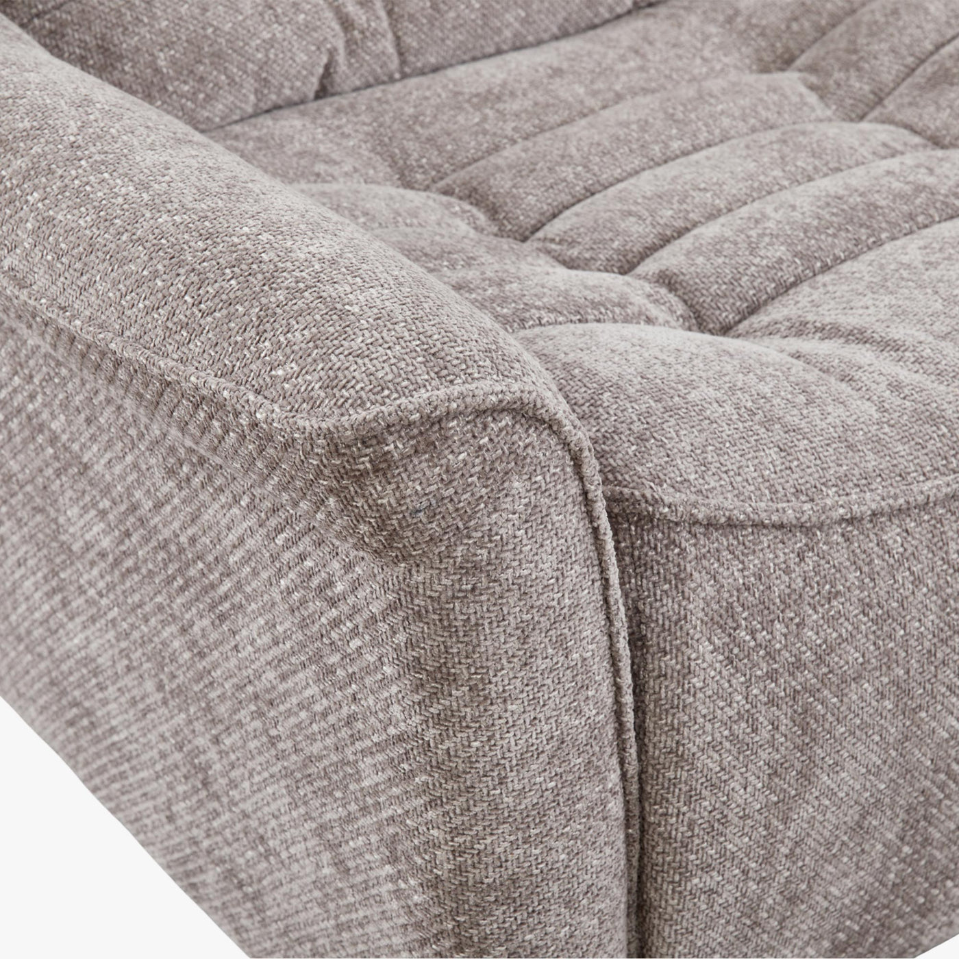 CHILLY Canapé d'angle relax électrique réversible en tissu taupe