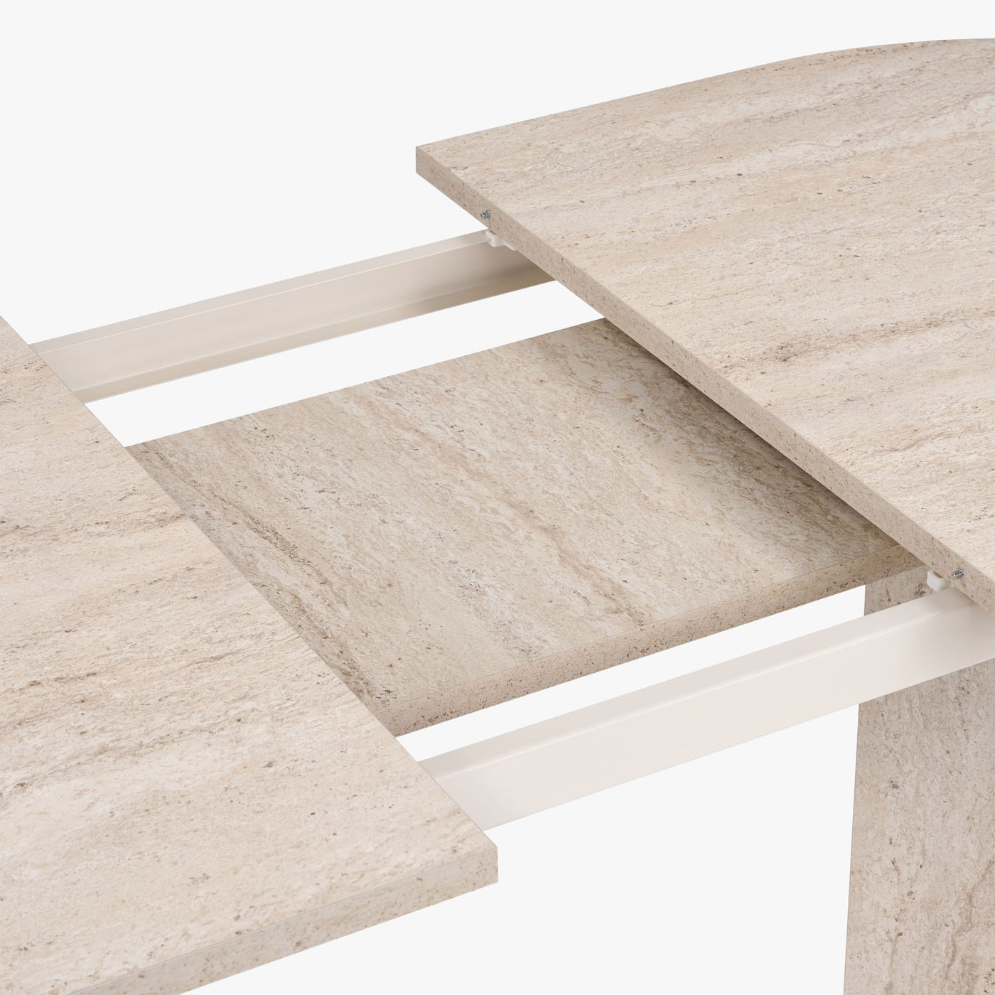 BELORA XL Table à manger extensible ovale beige 160-200 cm