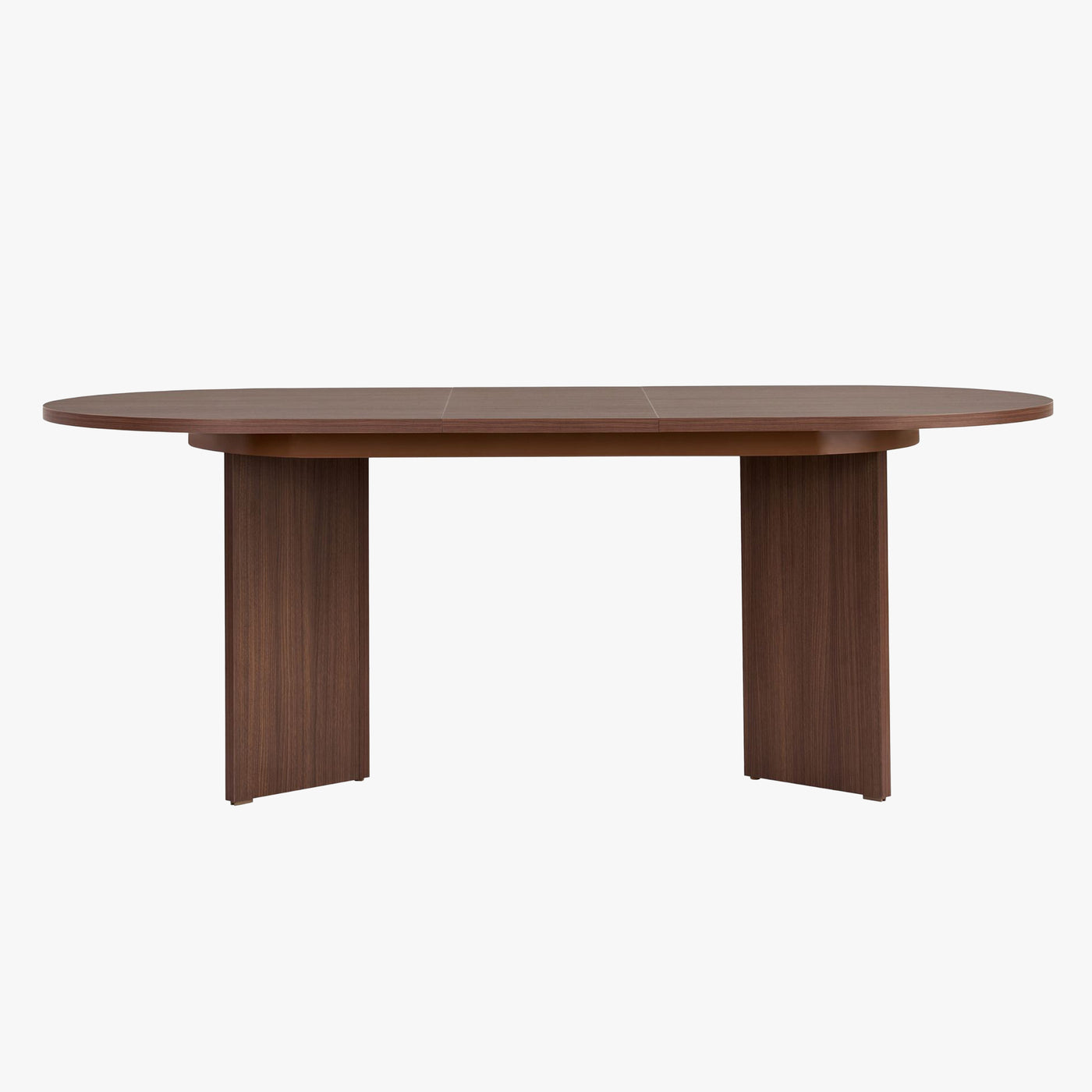 BELORA XL Table à manger extensible ovale couleur bois foncé 160-200 cm
