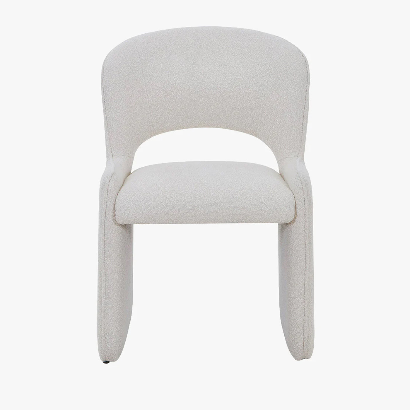 ALESIA Fauteuil tissu bouclette beige