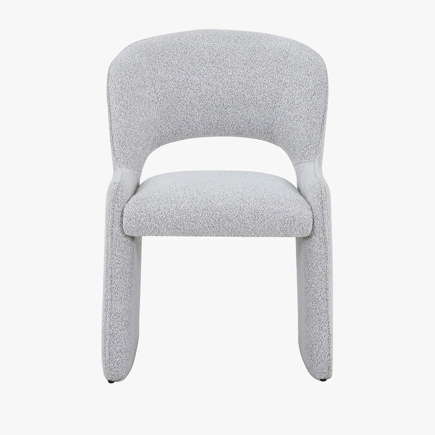 ALESIA Fauteuil tissu bouclette gris