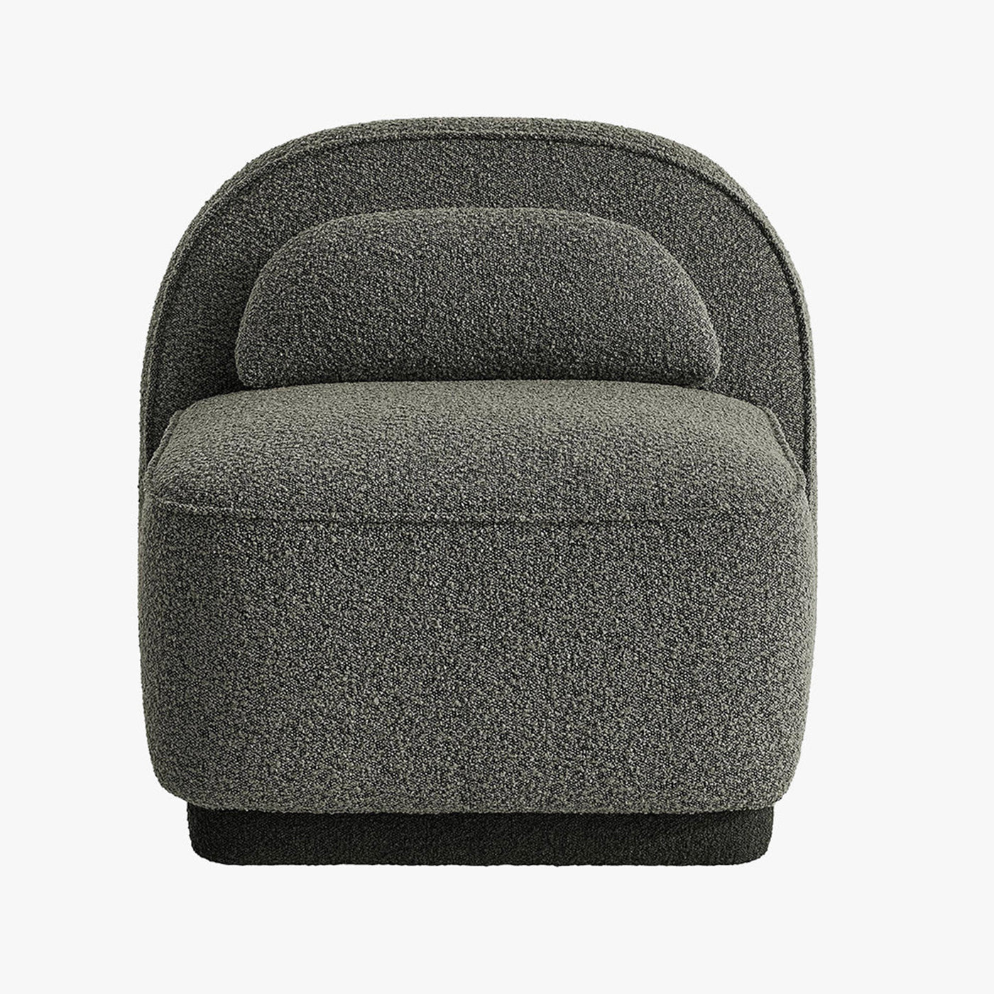 BERY Fauteuil pivotant en tissu bouclette vert