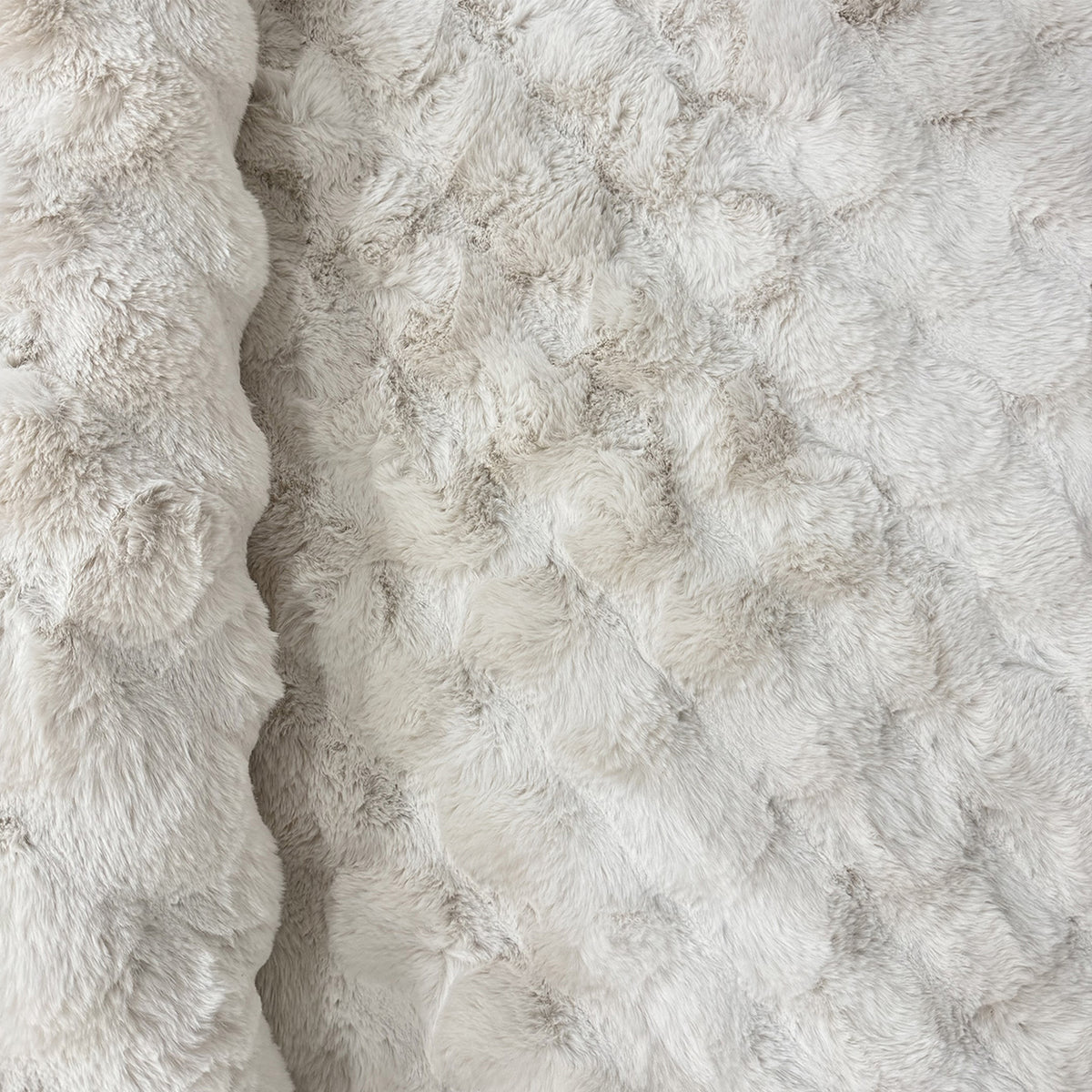 BUBBLE Tapis tissu doux à relief blanc - 160x230 cm