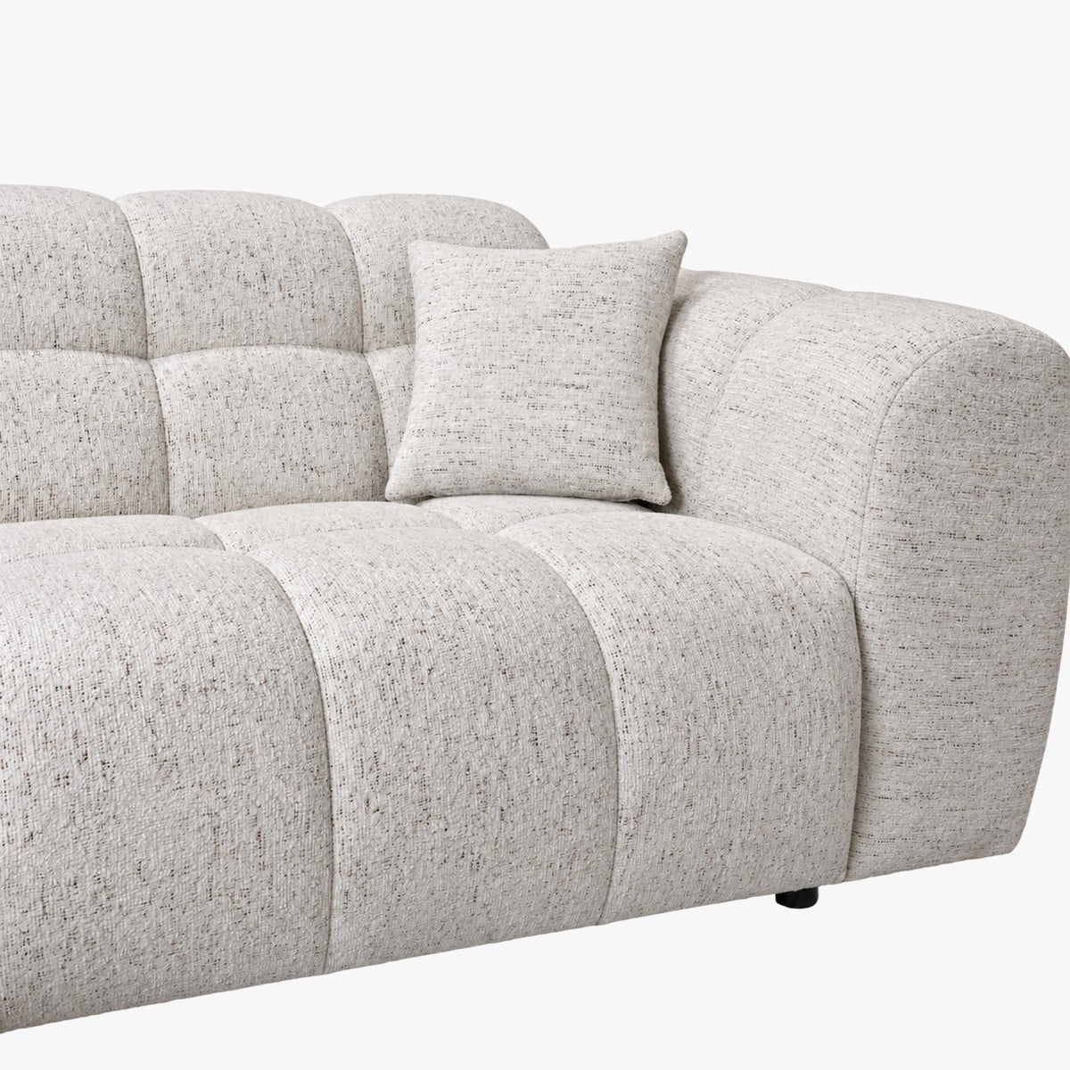 RUBY Canapé d'angle en tissu beige - Angle gauche