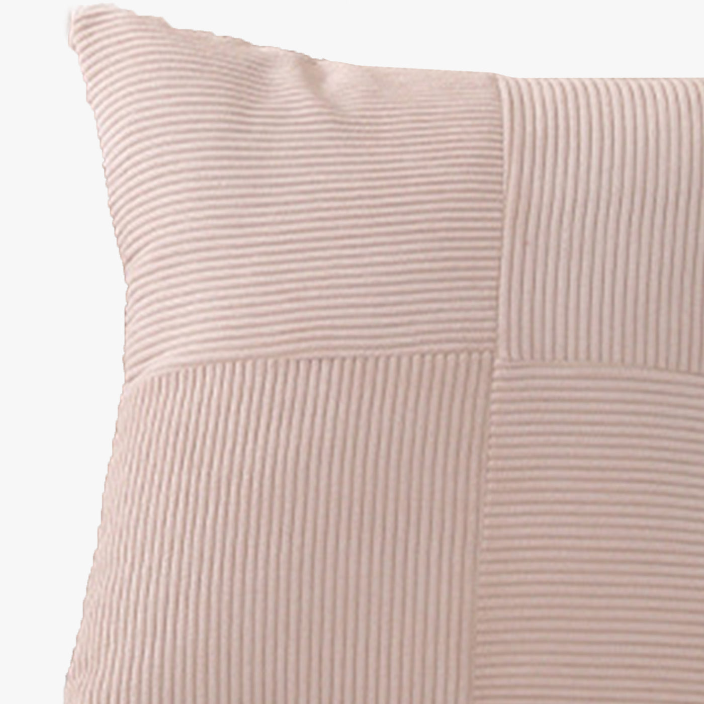 ISYS Coussin carré en tissu côtelé  beige 45x45 cm