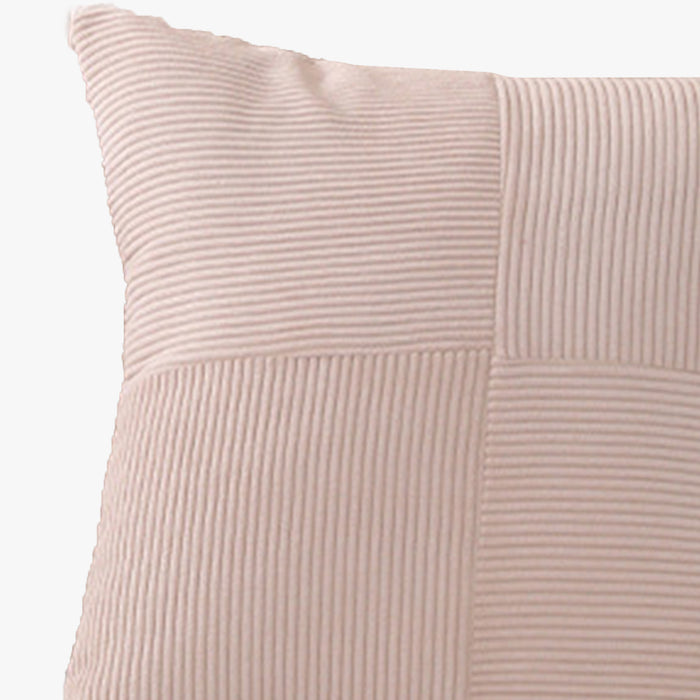 ISYS Coussin carré en tissu côtelé  beige 45x45 cm