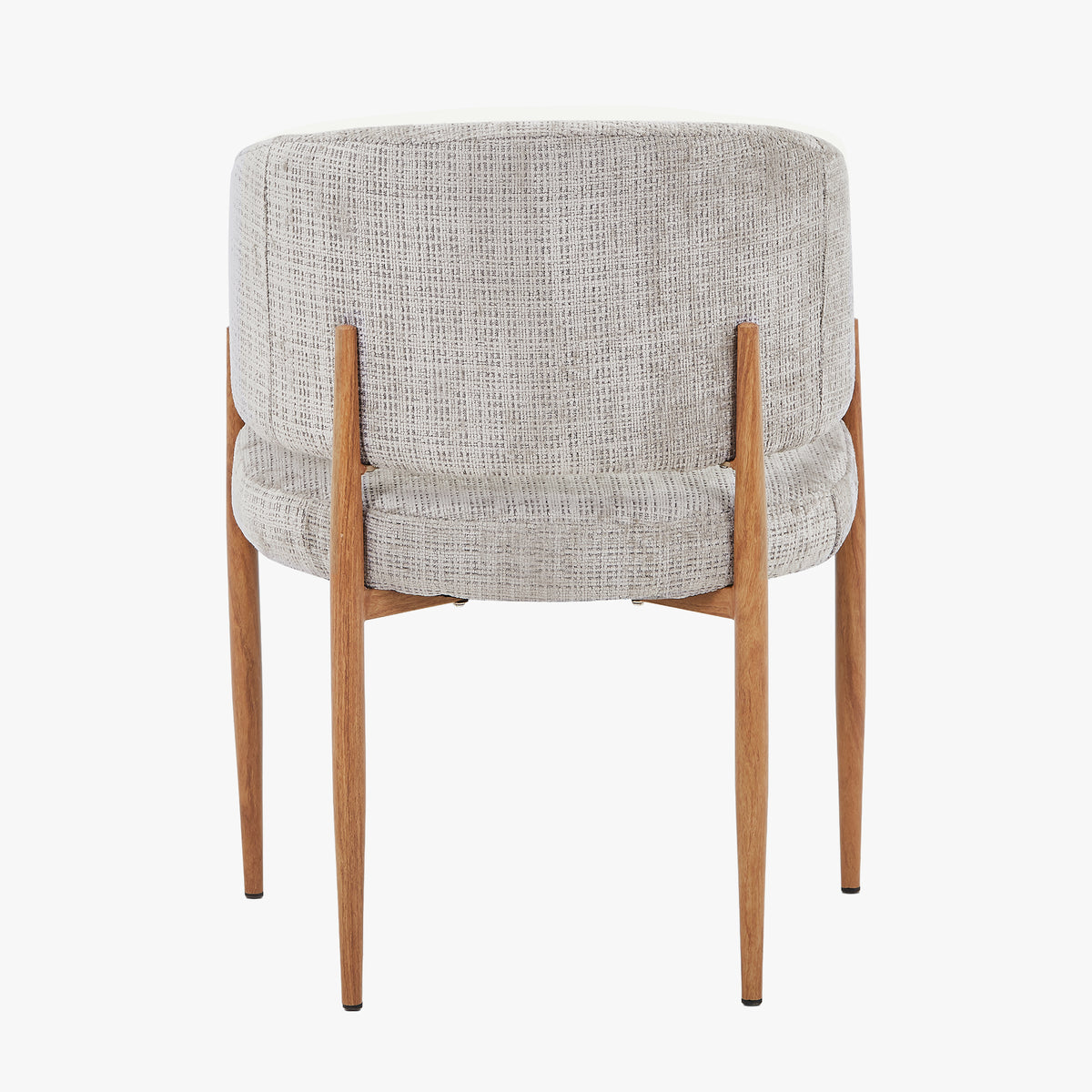 RUMA Lot de 2 chaises en tissu beige foncé pieds couleur bois clair - Chaise de repas - Mobilier Deco