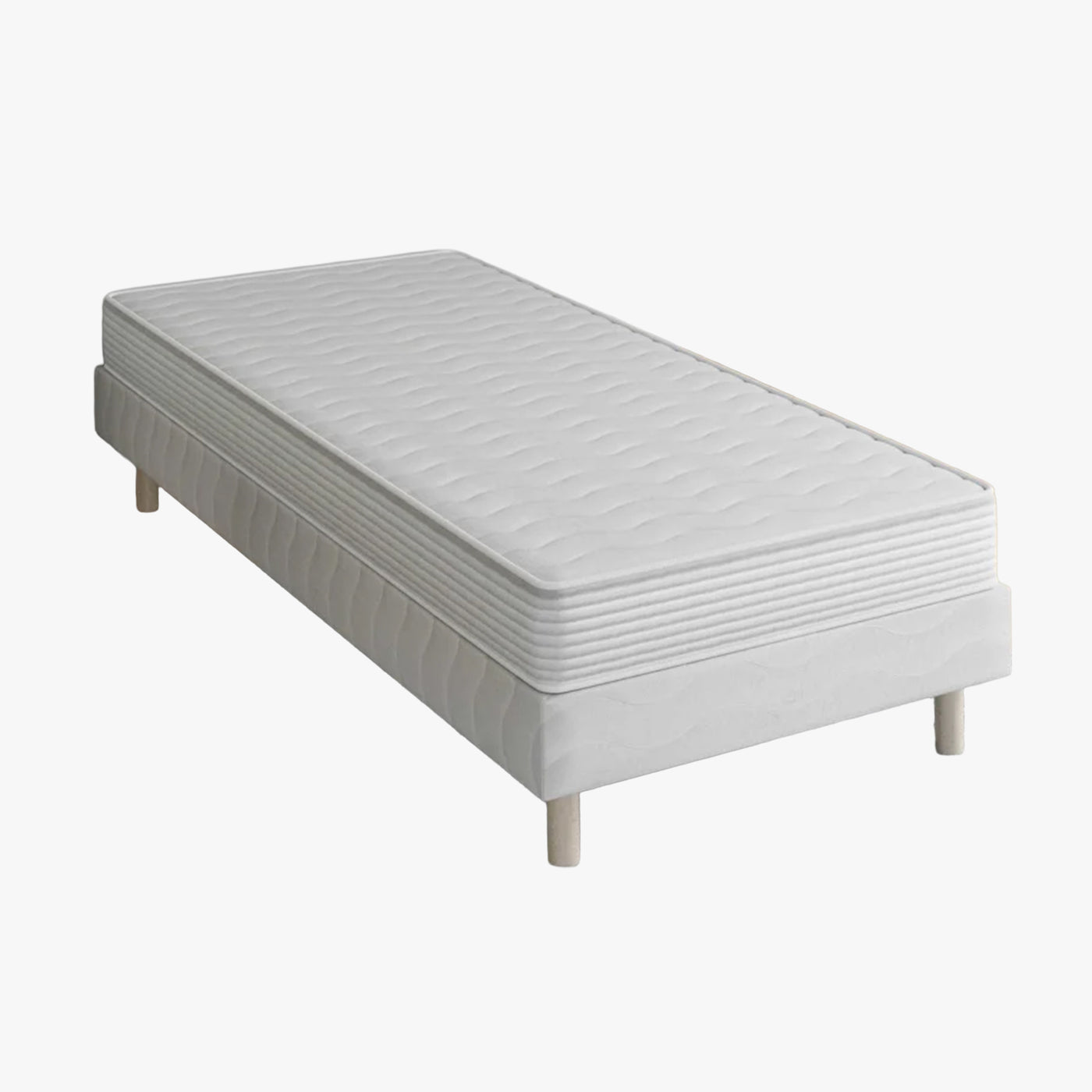 DODO SINGLE H15 Ensemble sommier+matelas 15 cm 90x190