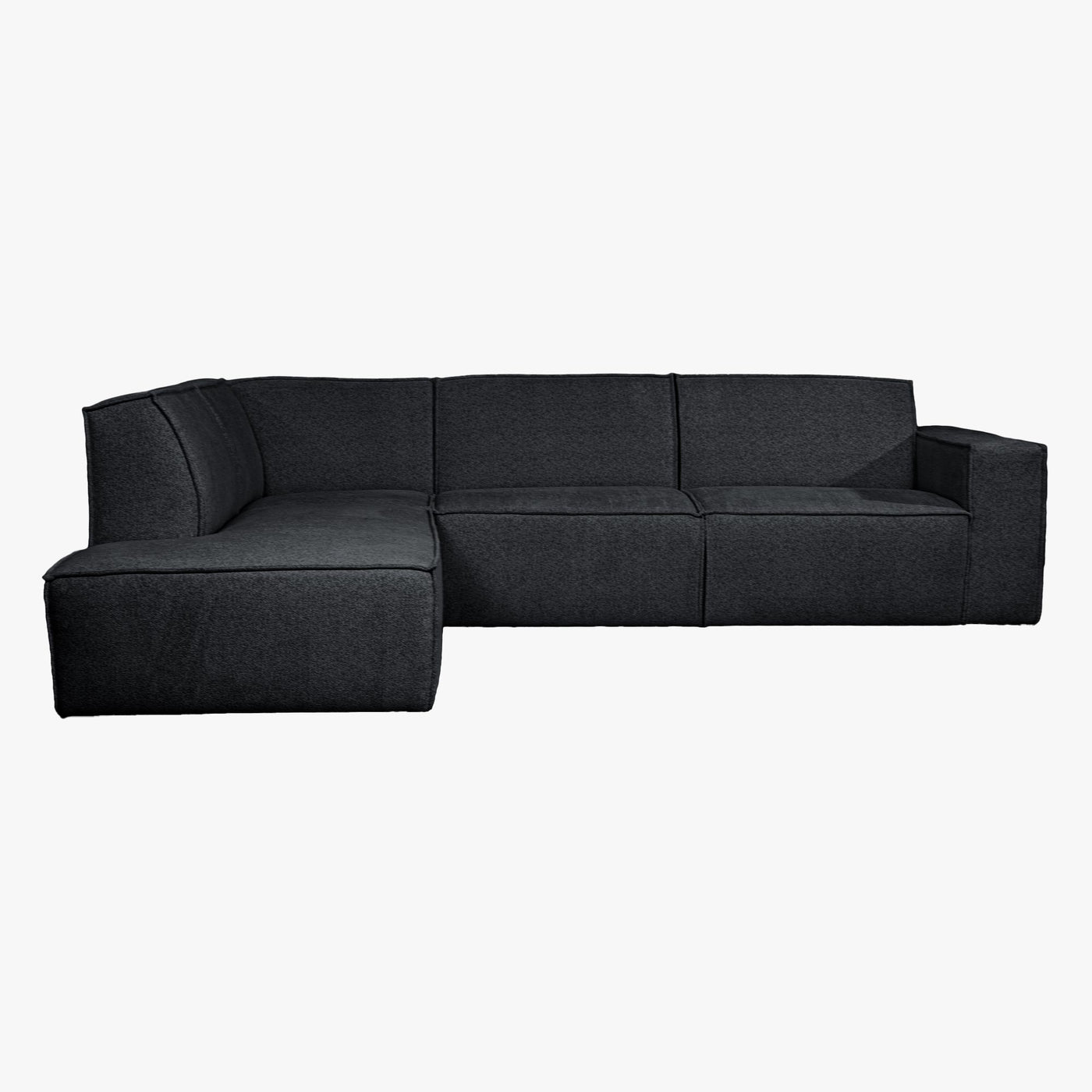 ELIA Canapé d’angle en tissu gris anthracite - Angle gauche