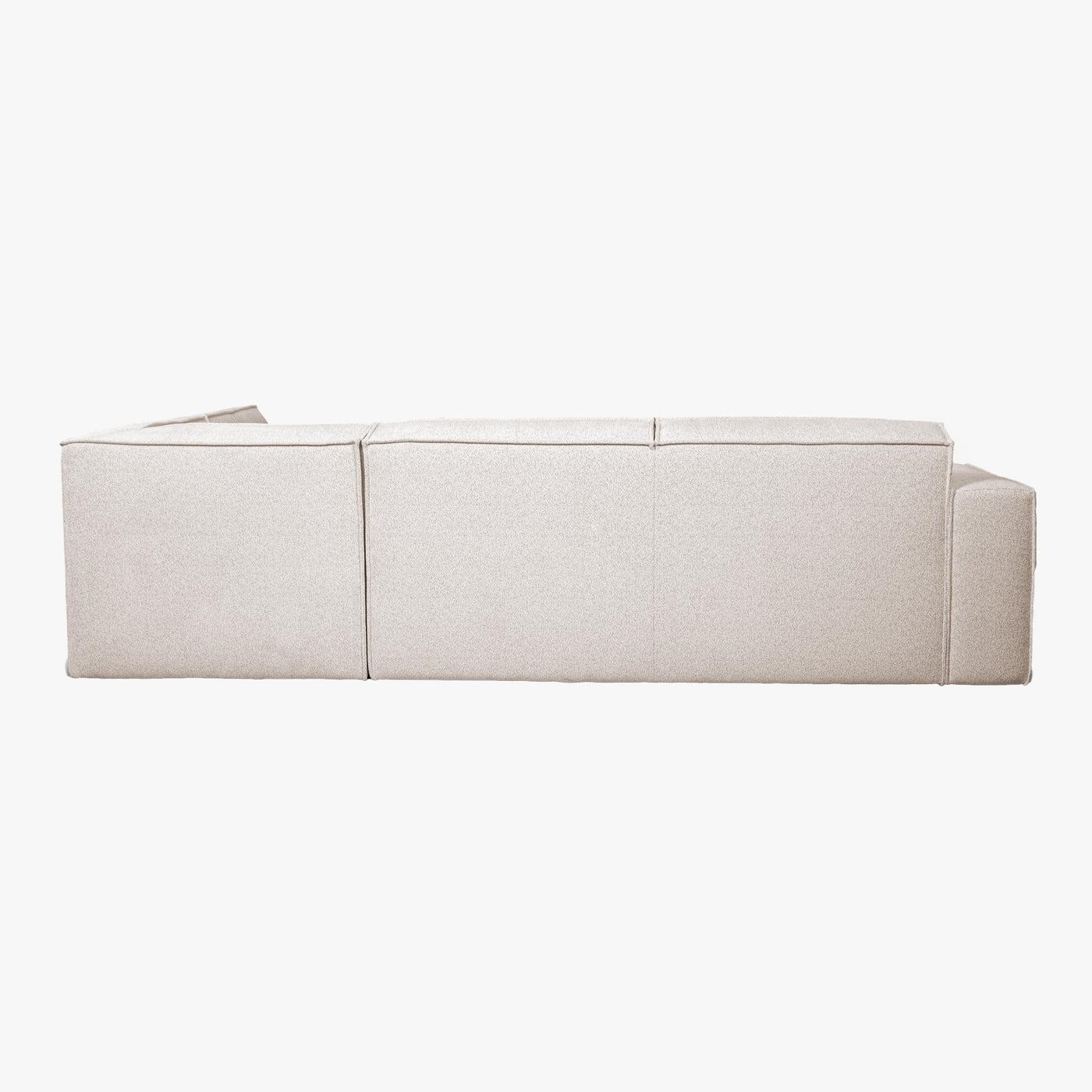 ELIA Canapé d'angle en tissu beige - Angle droit