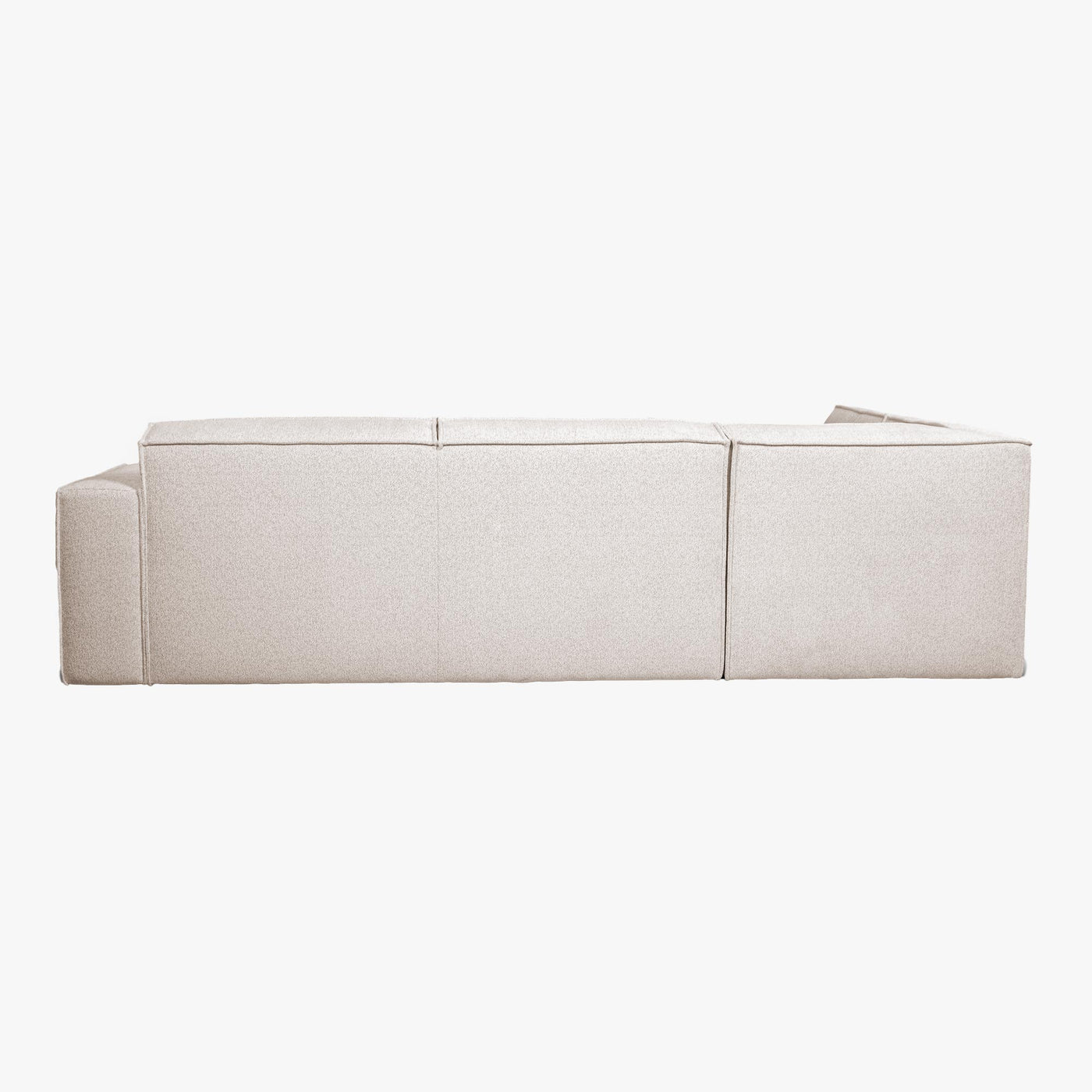 ELIA Canapé d'angle en tissu beige - Angle gauche
