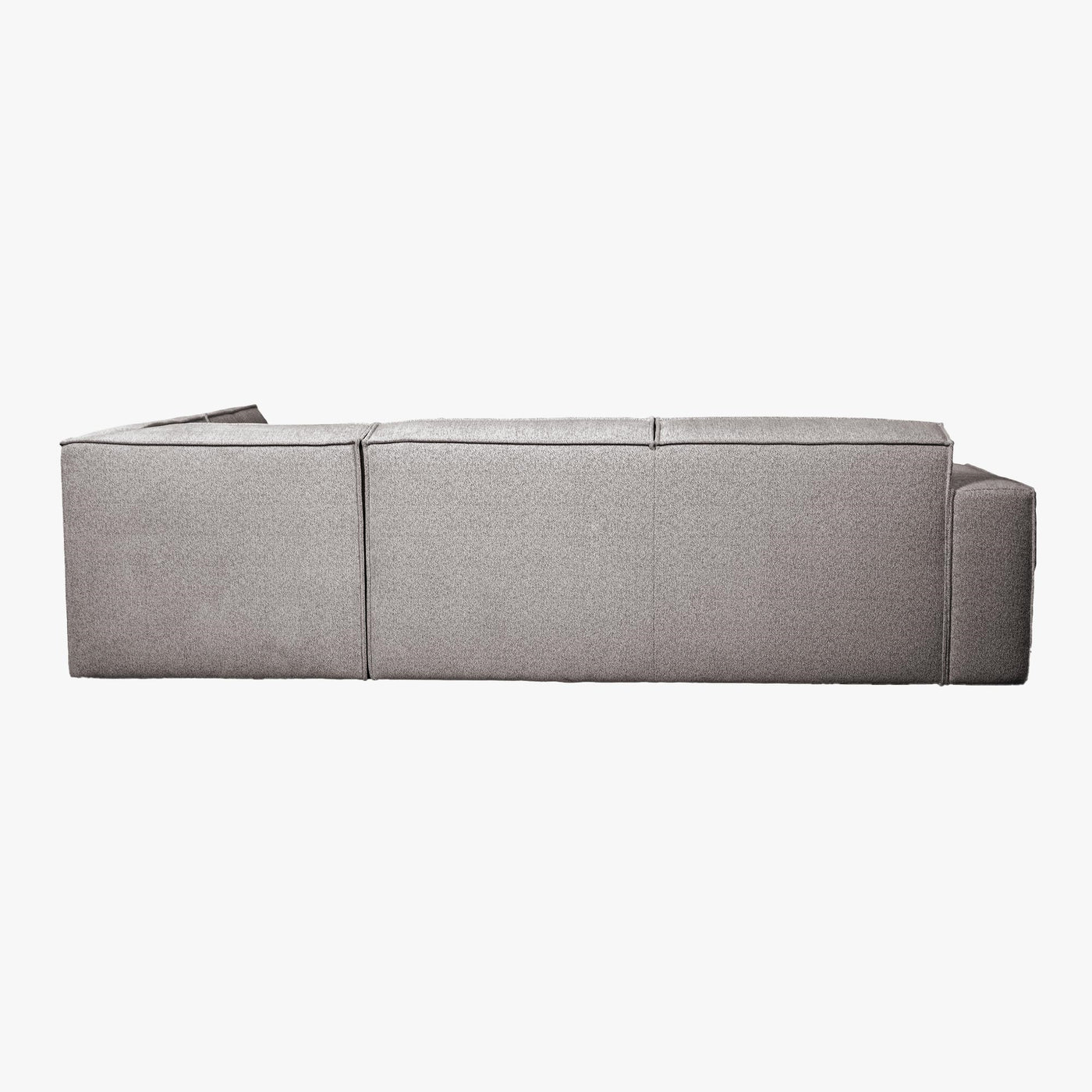 ELIA Canapé d'angle en tissu gris- Angle droit
