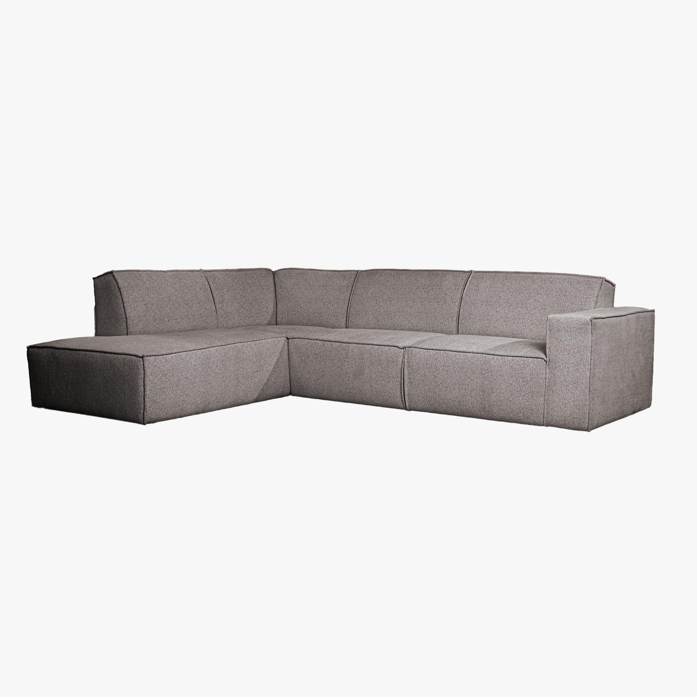 ELIA Canapé d'angle en tissu gris- Angle gauche