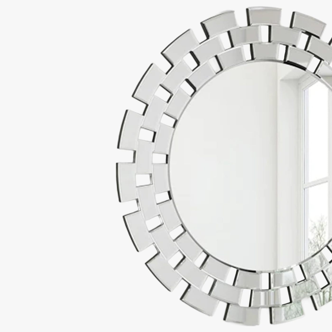 NARA Miroir mural rond design 90 cm