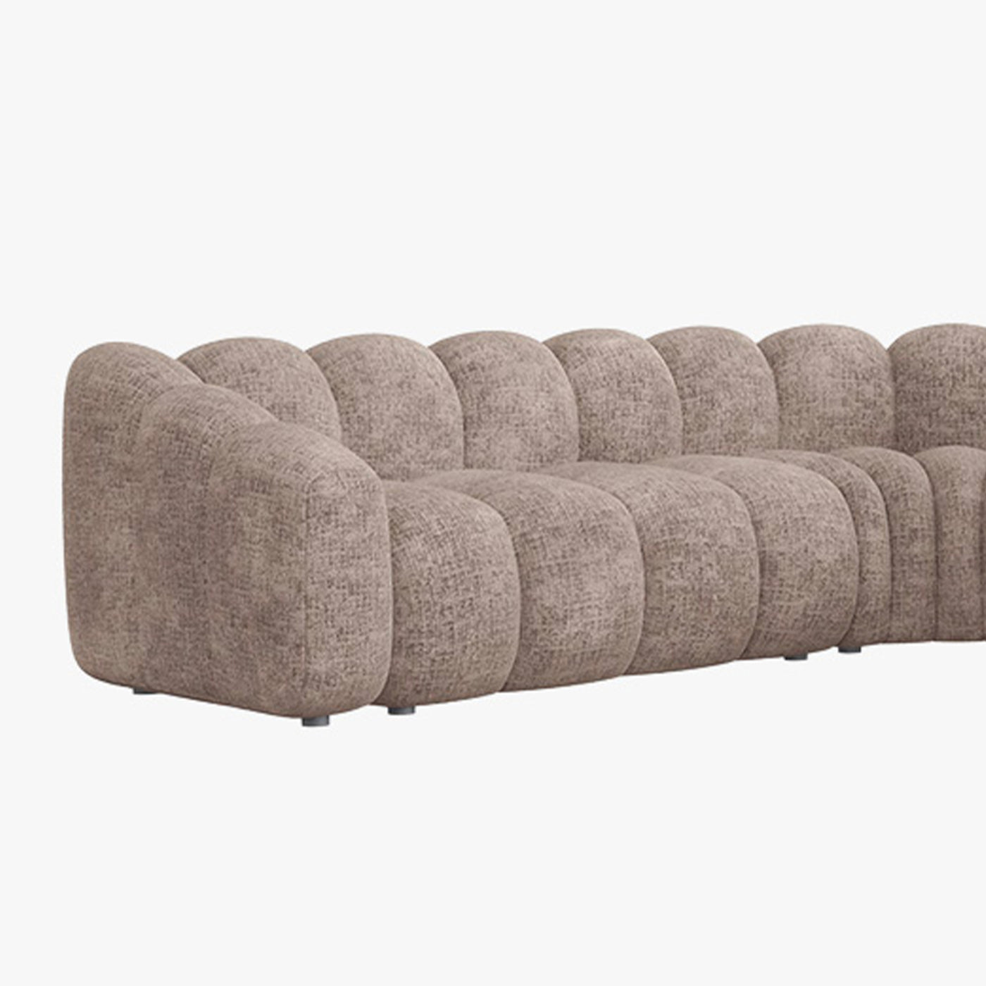 GABY XL Canapé d'angle réversible en tissu taupe