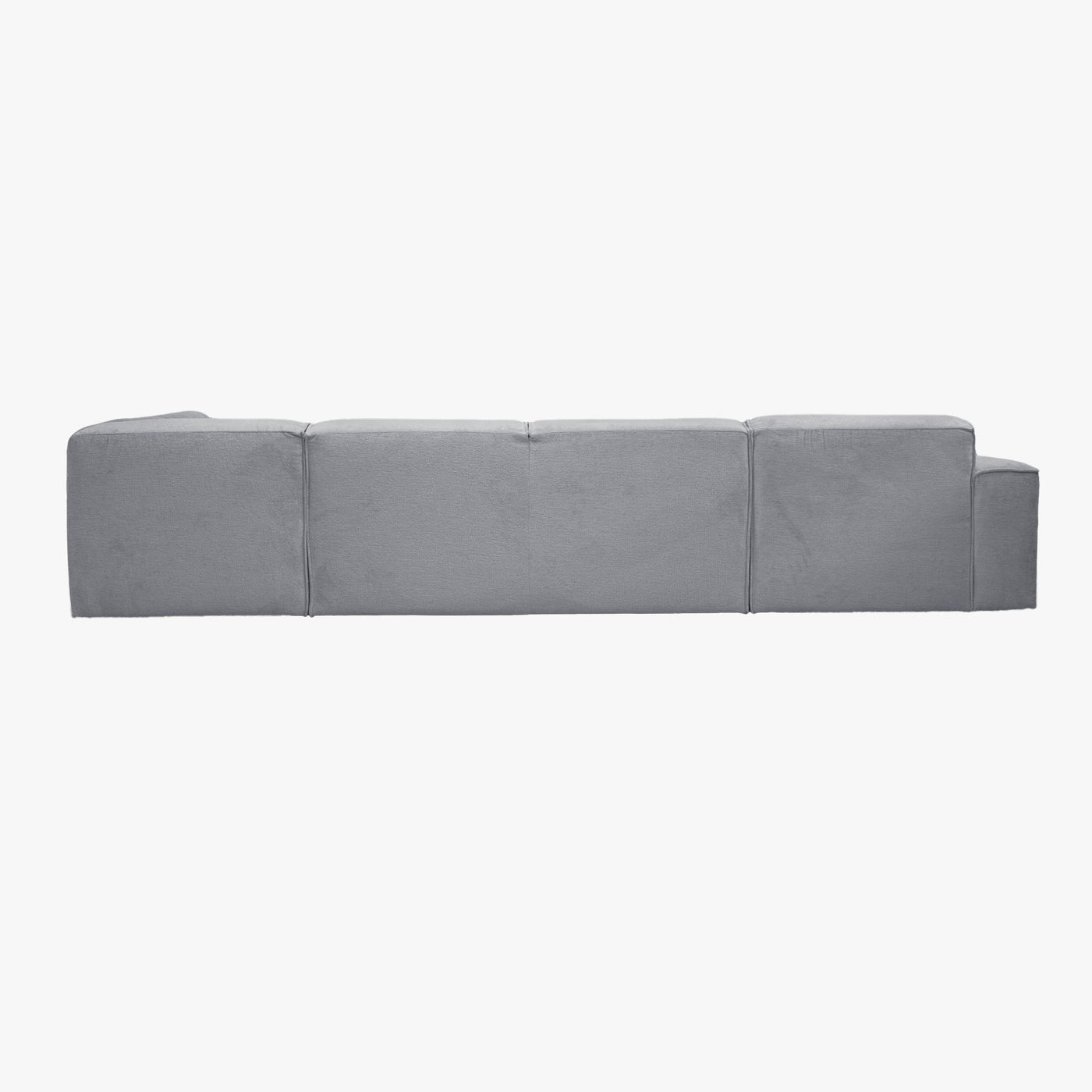 GIULIA Canapé panoramique en tissu gris - Angle droit