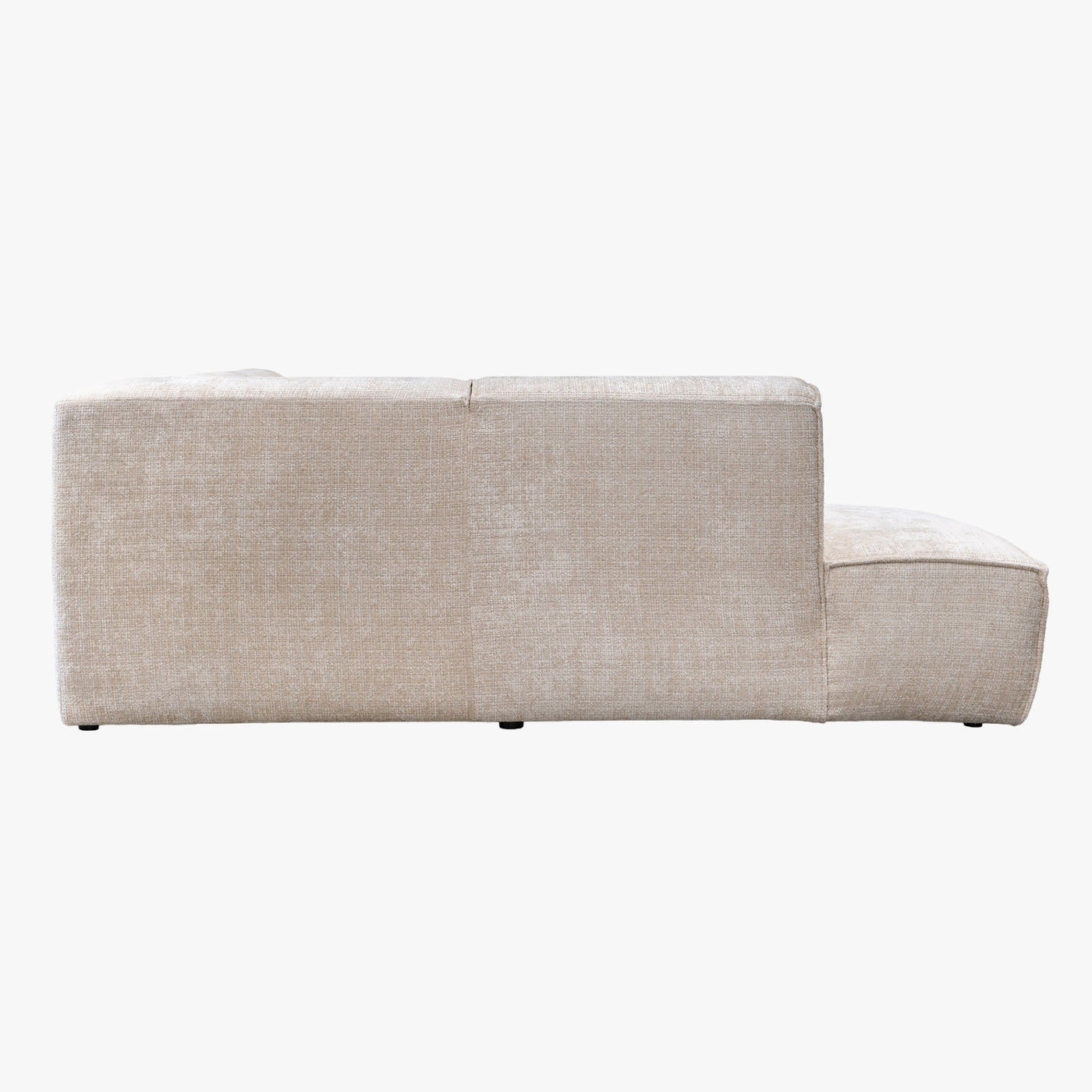 GIULIA XL Canapé d'angle en tissu beige - Angle gauche