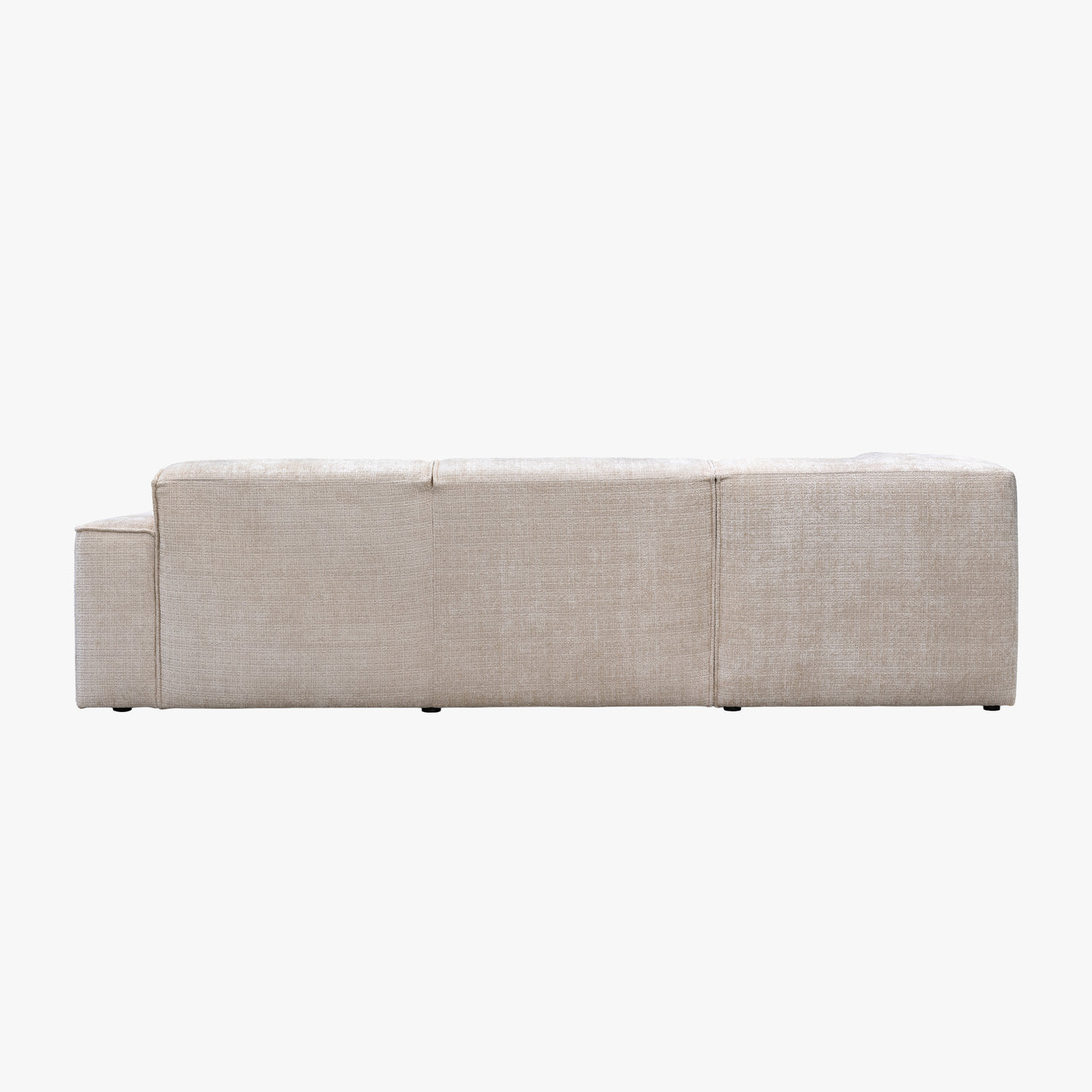 GIULIA XL Canapé d'angle en tissu beige - Angle gauche