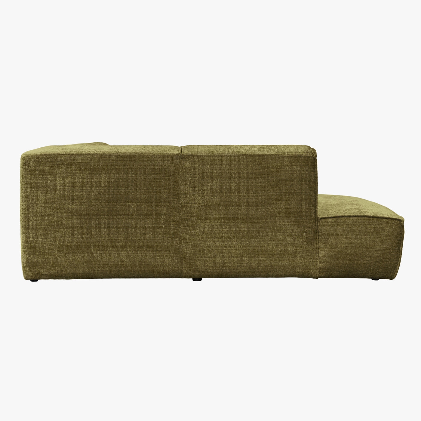 GIULIA XL Canapé d'angle en tissu vert - Angle gauche