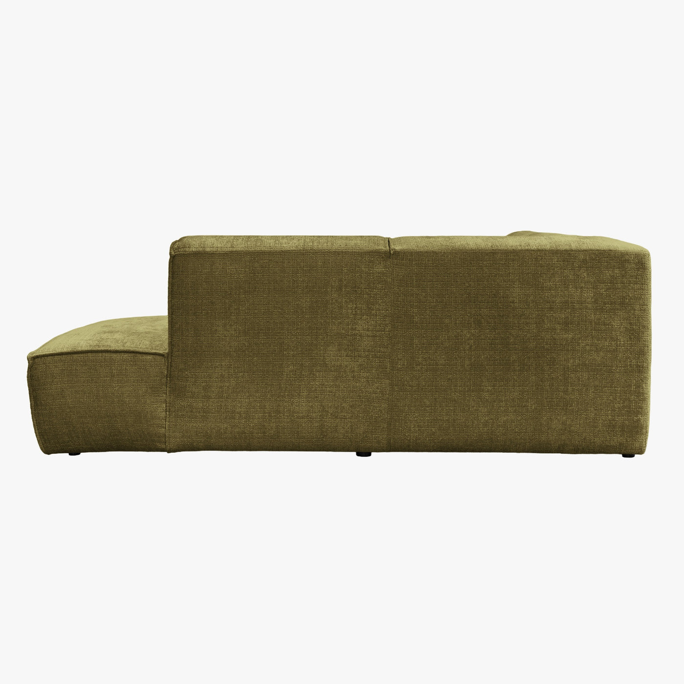 GIULIA XL Canapé d'angle en tissu vert - Angle droit