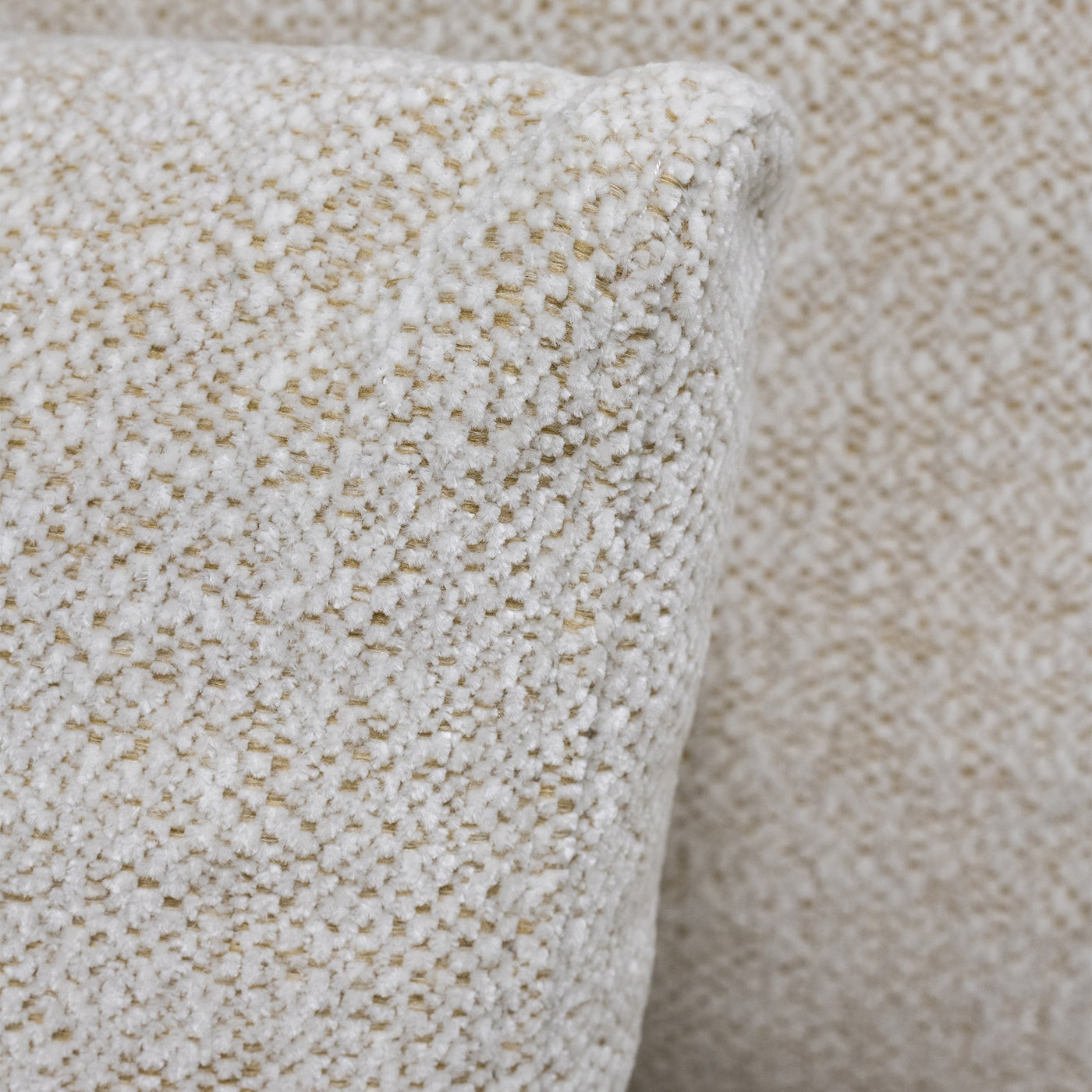 HILONA XL Canapé d'angle en tissu beige - Angle gauche