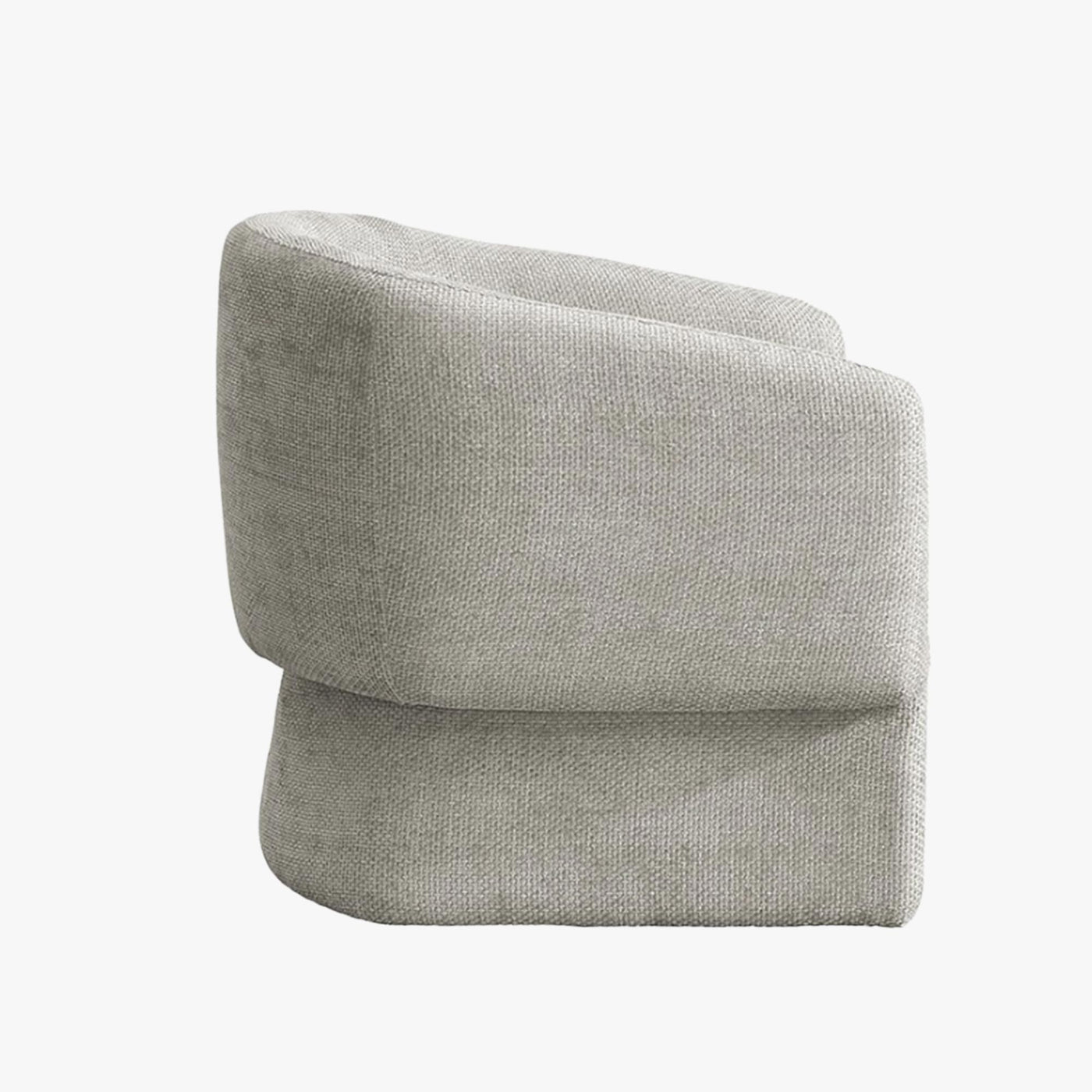 KAYLI Fauteuil cabriolet en tissu taupe
