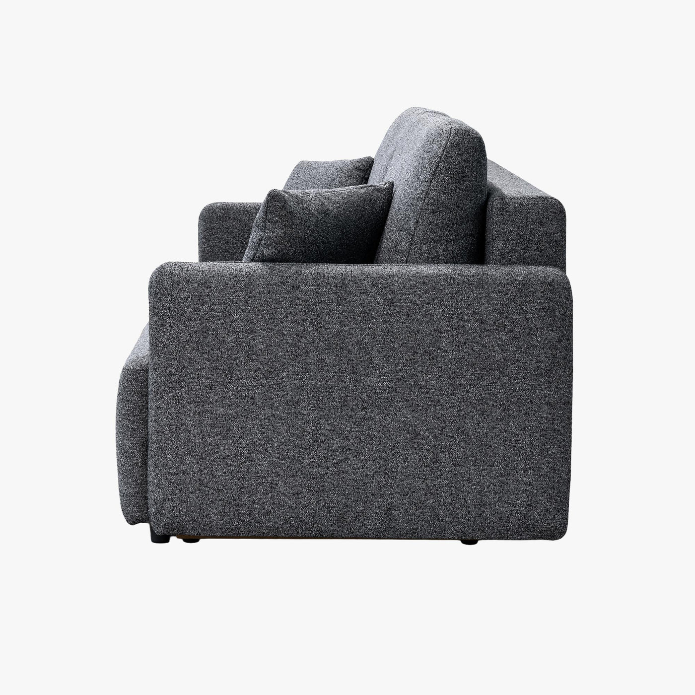 CARLA Canapé 3 places convertible en tissu gris