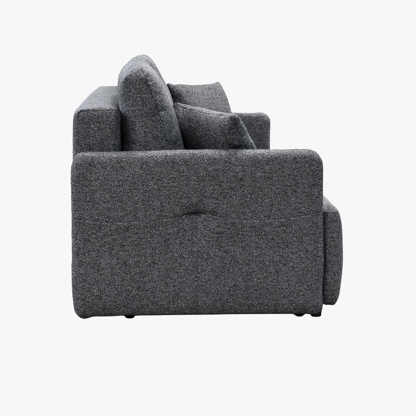 CARLA Canapé 3 places convertible en tissu gris