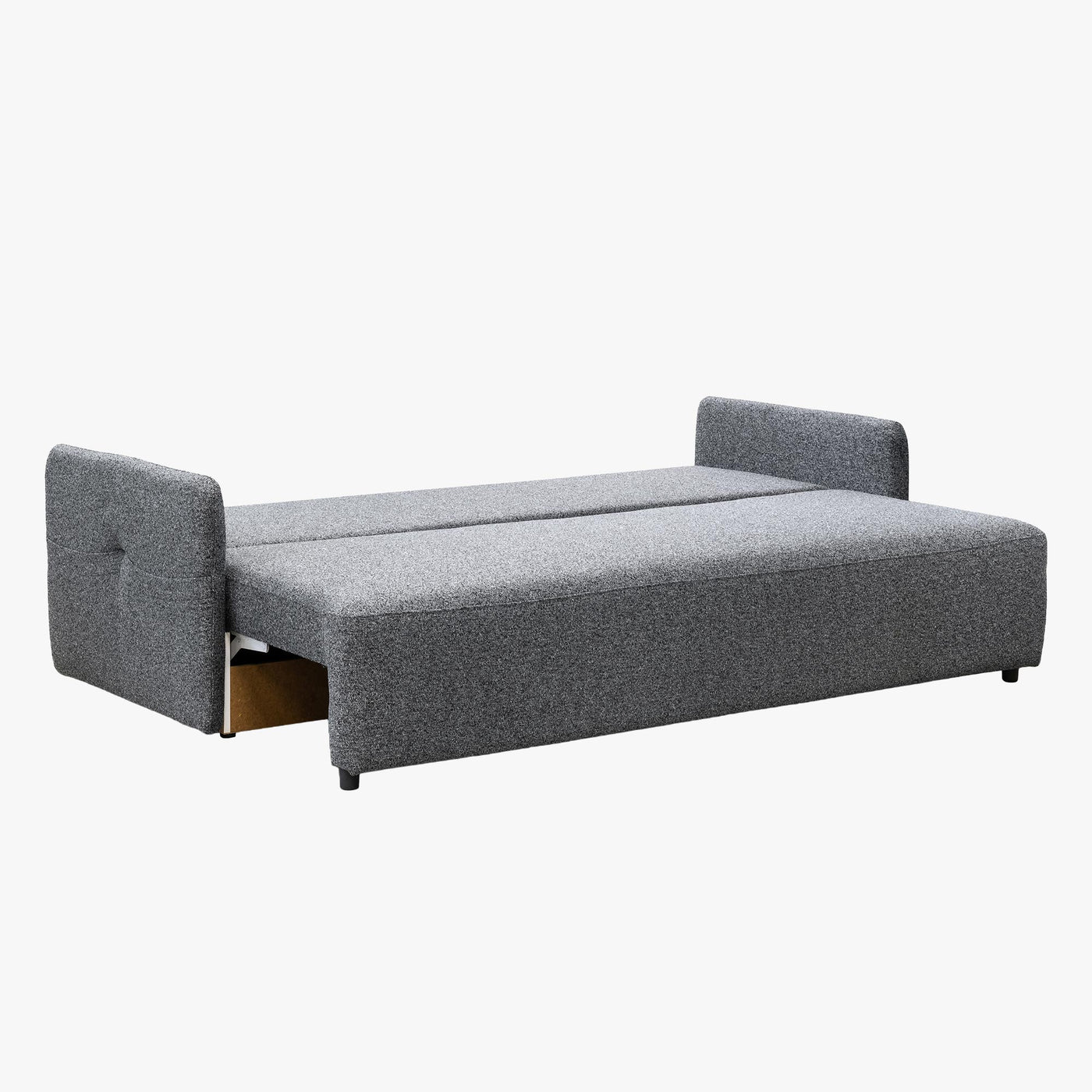 CARLA Canapé 3 places convertible en tissu gris