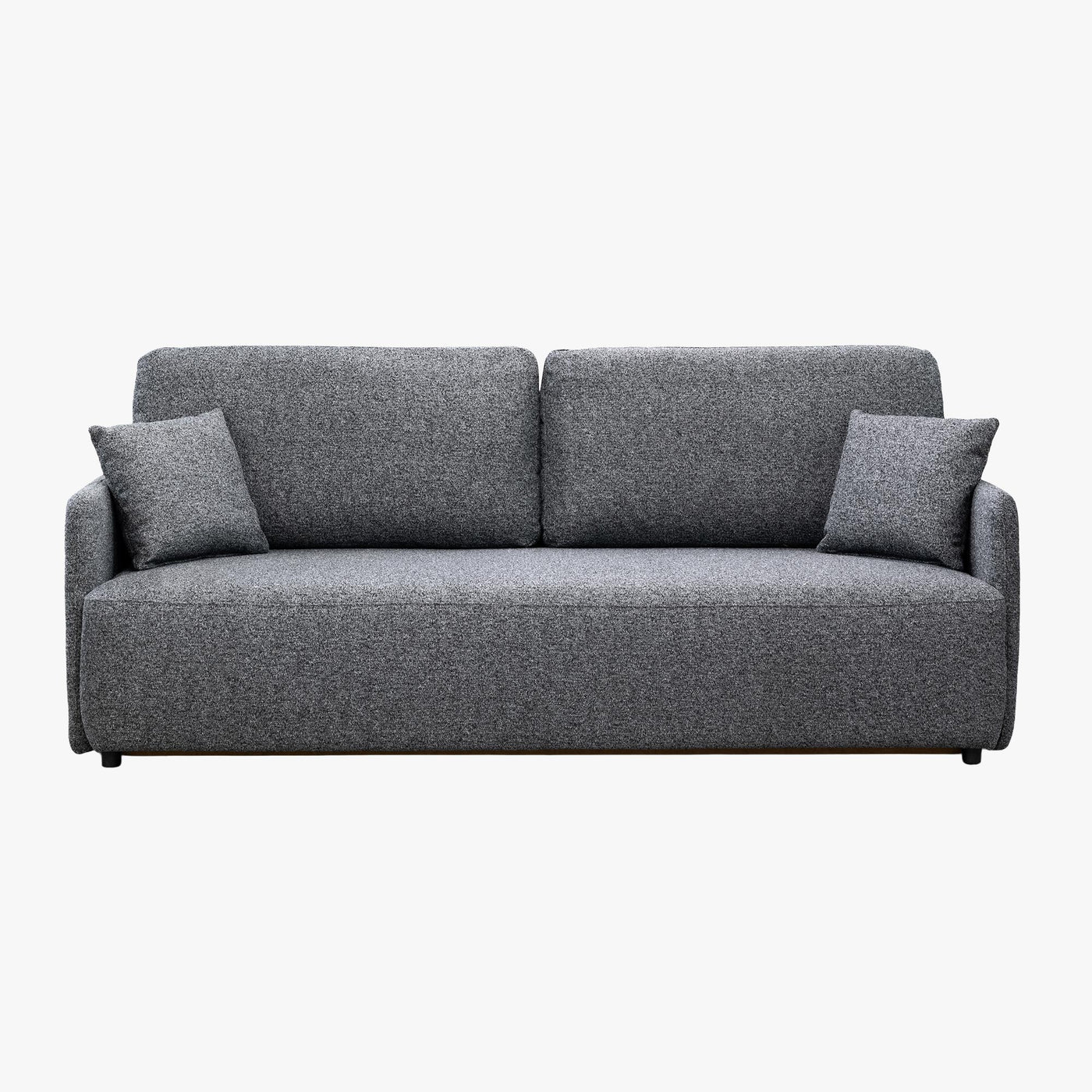 CARLA Canapé 3 places convertible en tissu gris