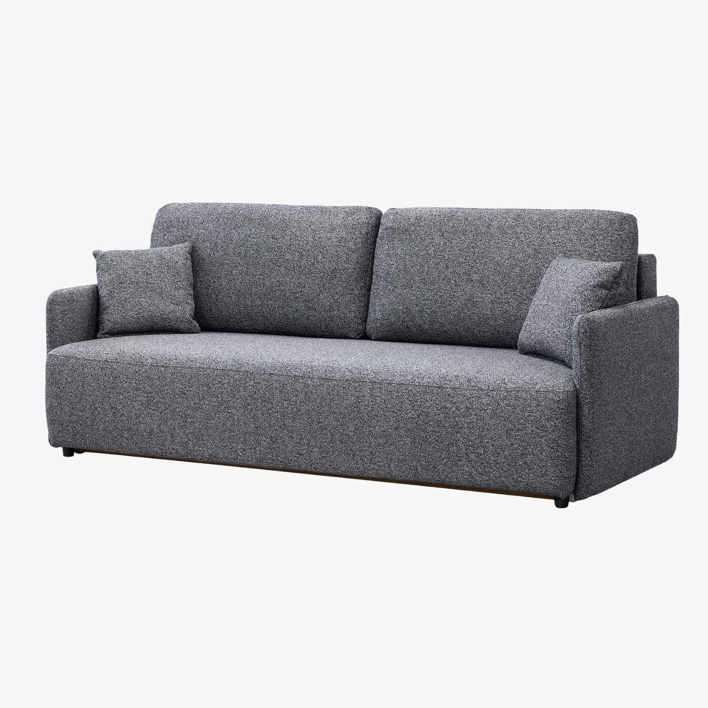 CARLA Canapé 3 places convertible en tissu gris