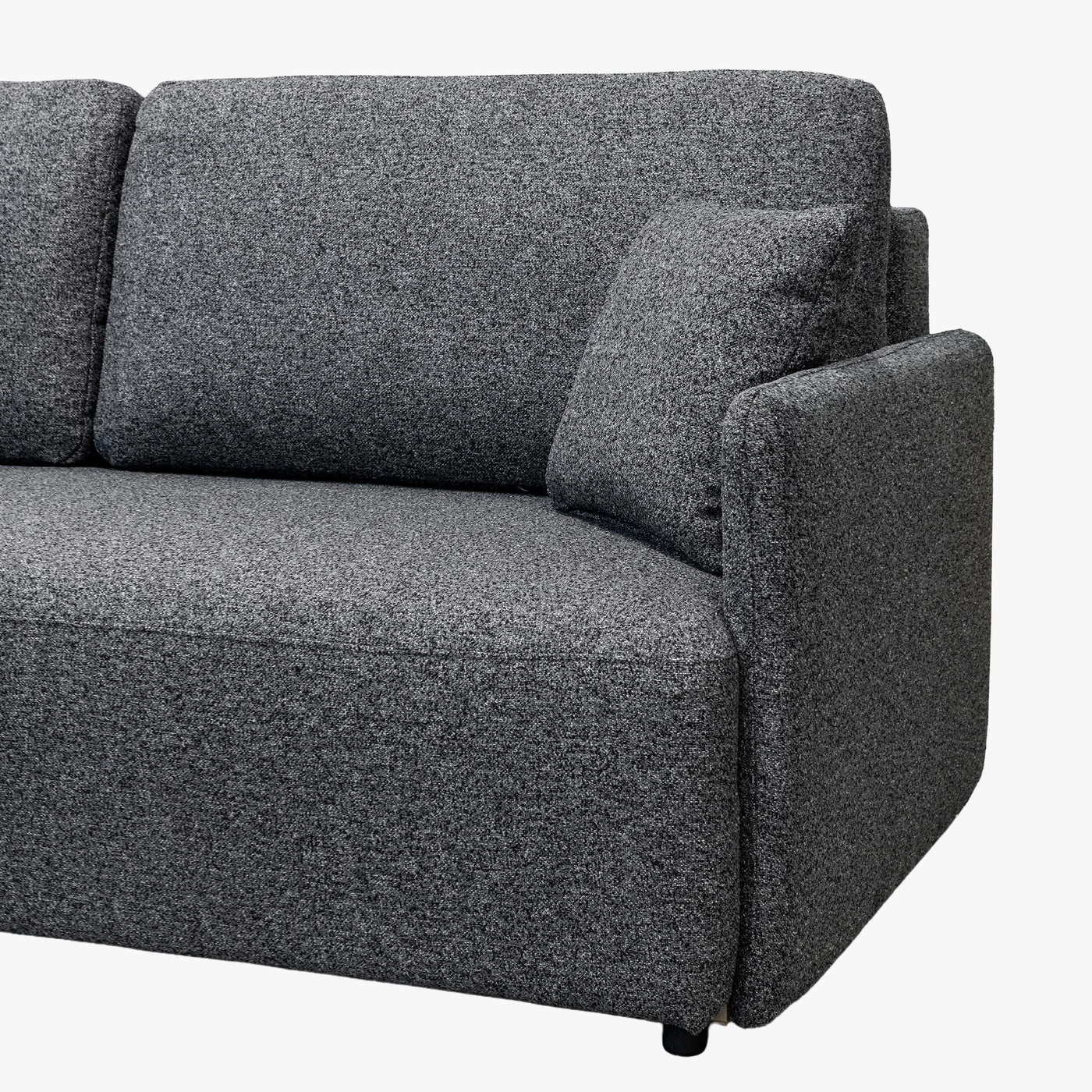 CARLA Canapé 3 places convertible en tissu gris