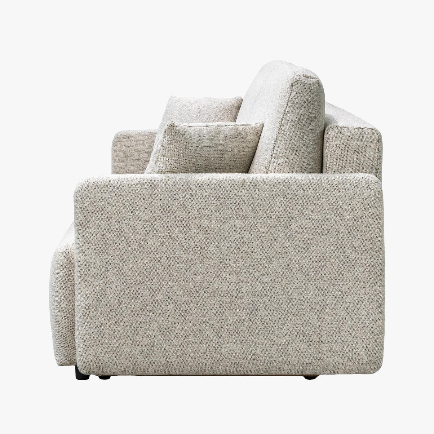 CARLA Canapé 3 places convertible en tissu beige