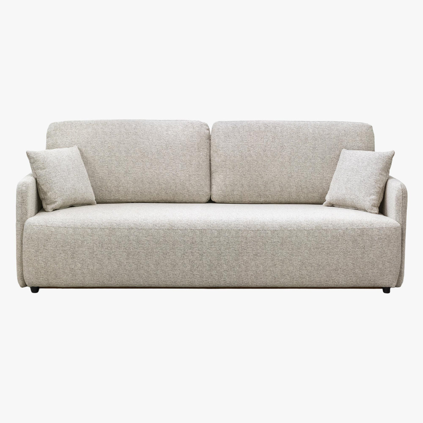 CARLA Canapé 3 places convertible en tissu beige