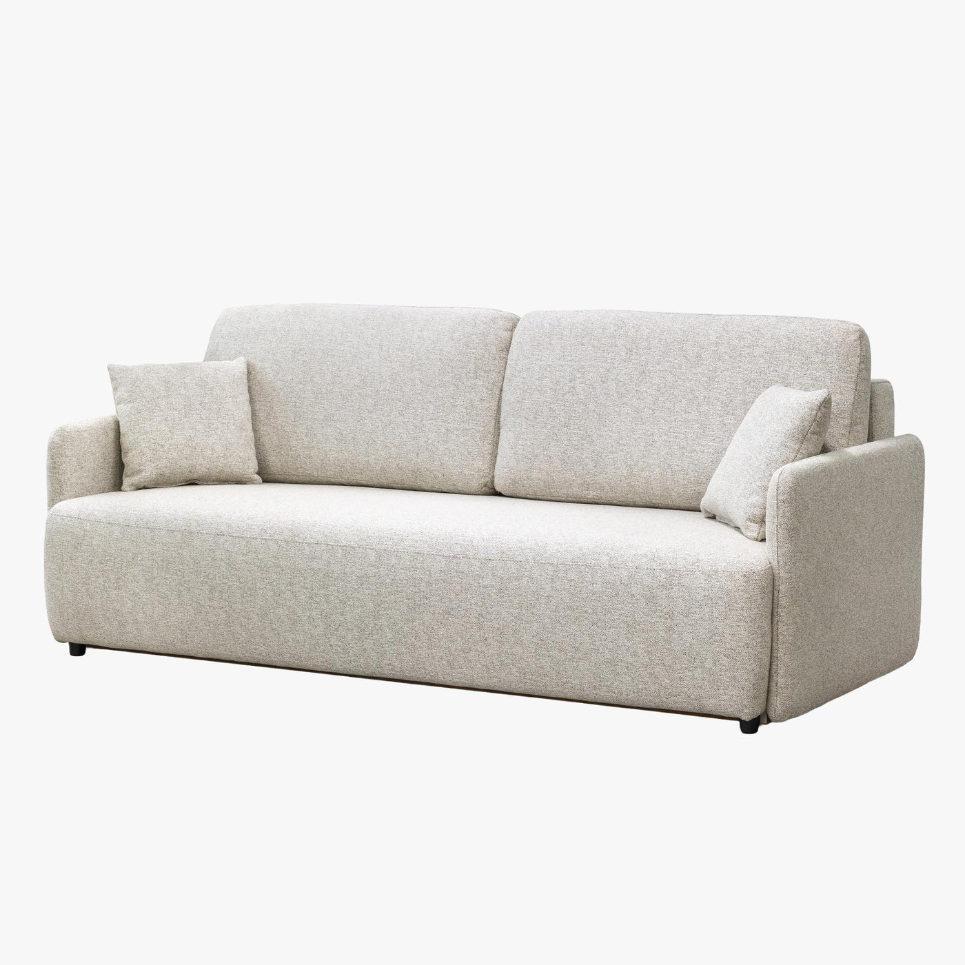 CARLA Canapé 3 places convertible en tissu beige