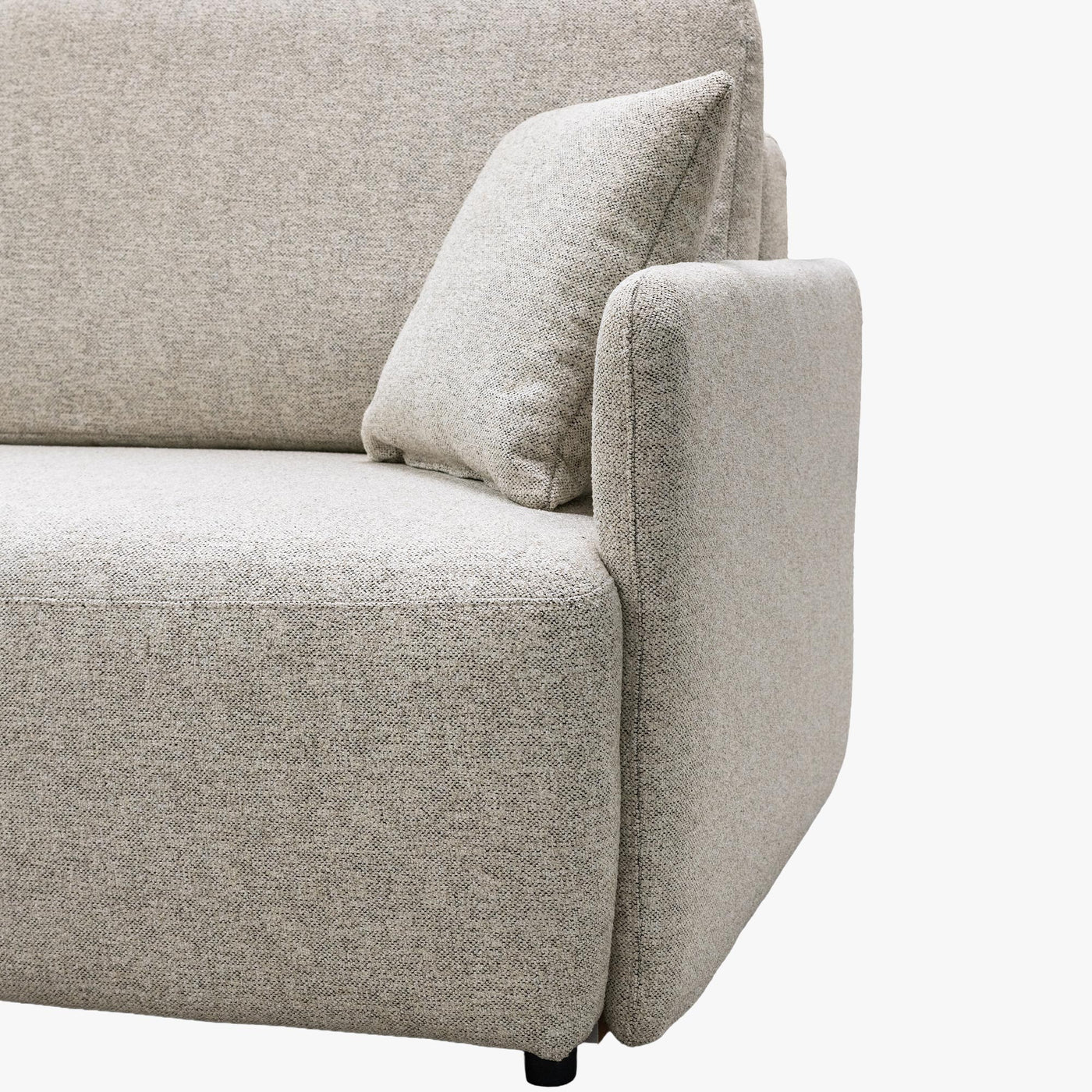 CARLA Canapé 3 places convertible en tissu beige