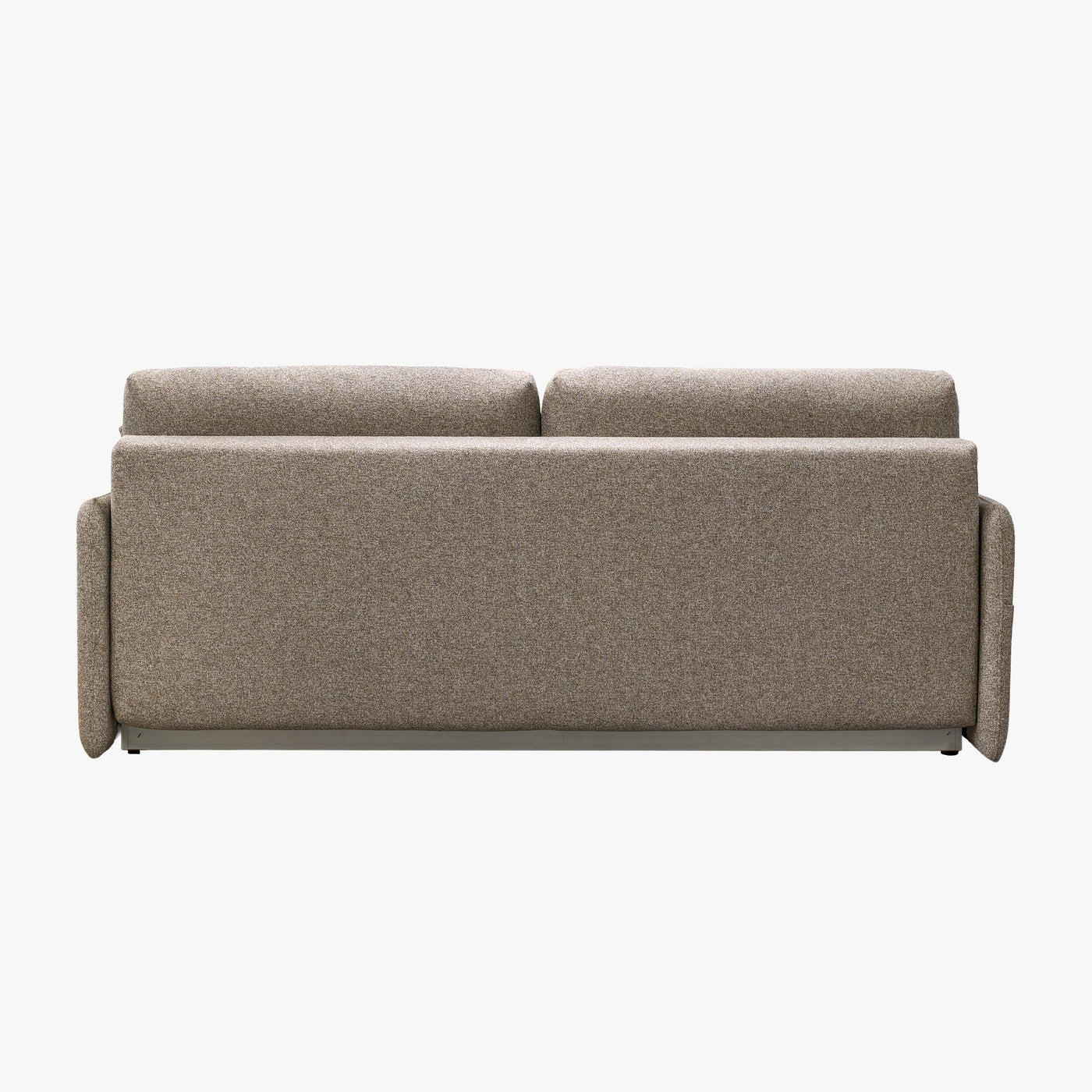 CARLA Canapé 3 places convertible en tissu taupe
