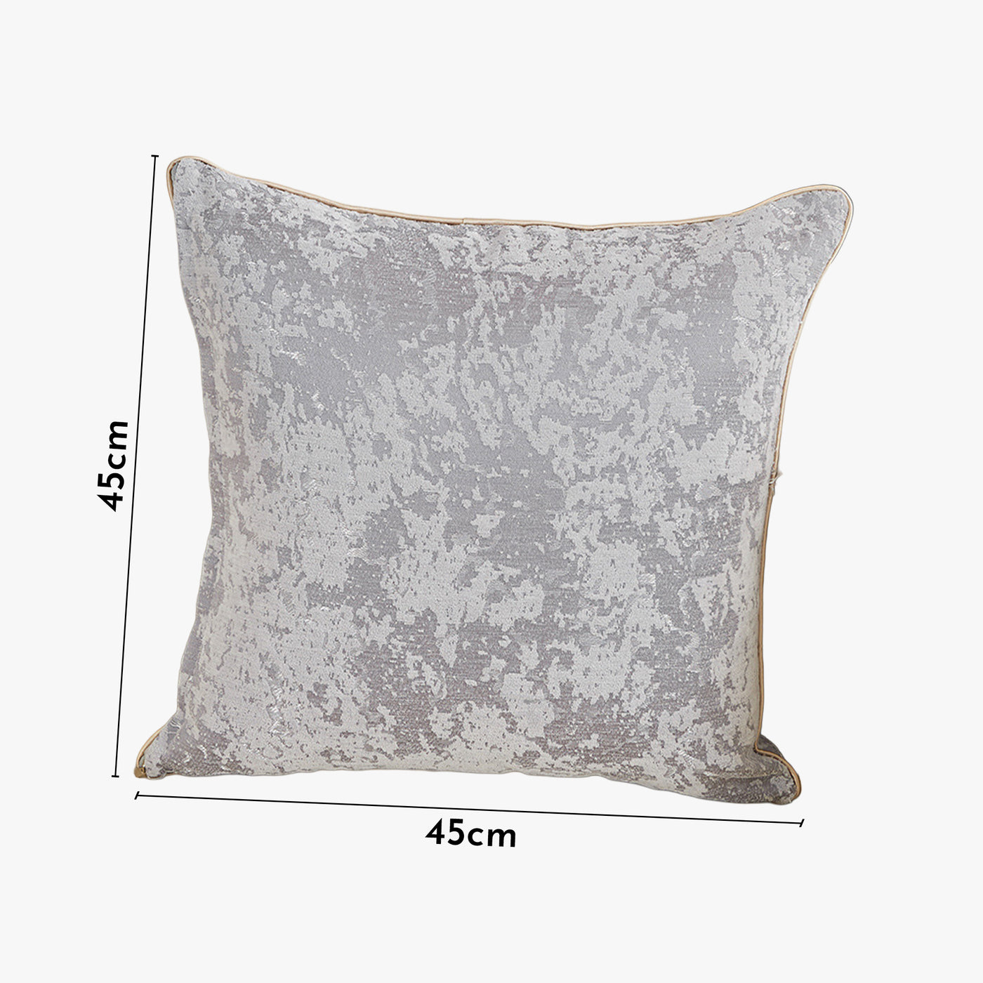 CEOLIA Coussin carré en tissu gris 45x45 cm