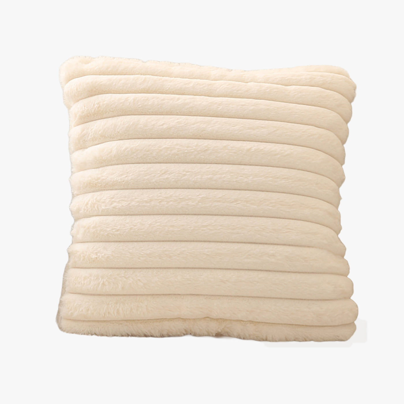 STANLY Coussin carré en tissu côtelé beige 43x43 cm