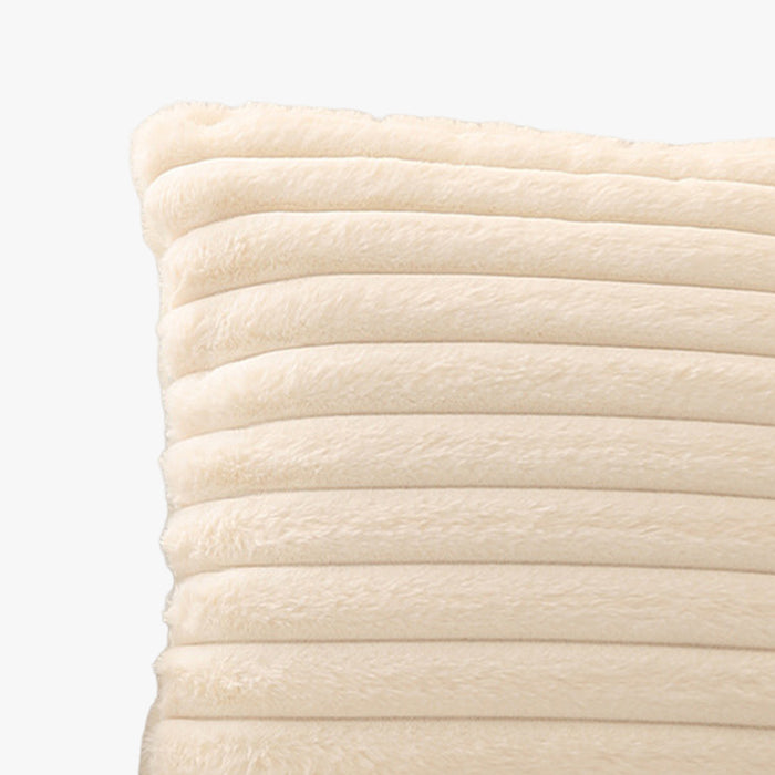 STANLY Coussin carré en tissu côtelé beige 43x43 cm