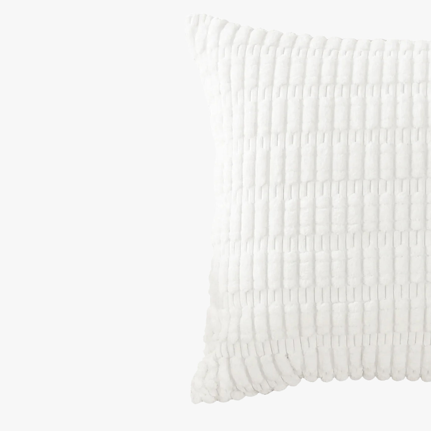 LEYSIA Coussin carré en tissu blanc 43x43 cm