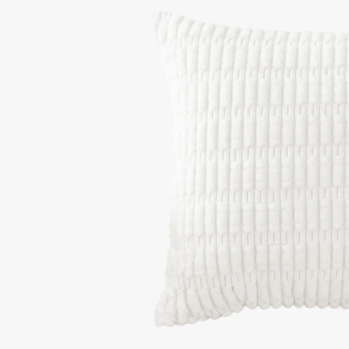 LEYSIA Coussin carré en tissu blanc 43x43 cm