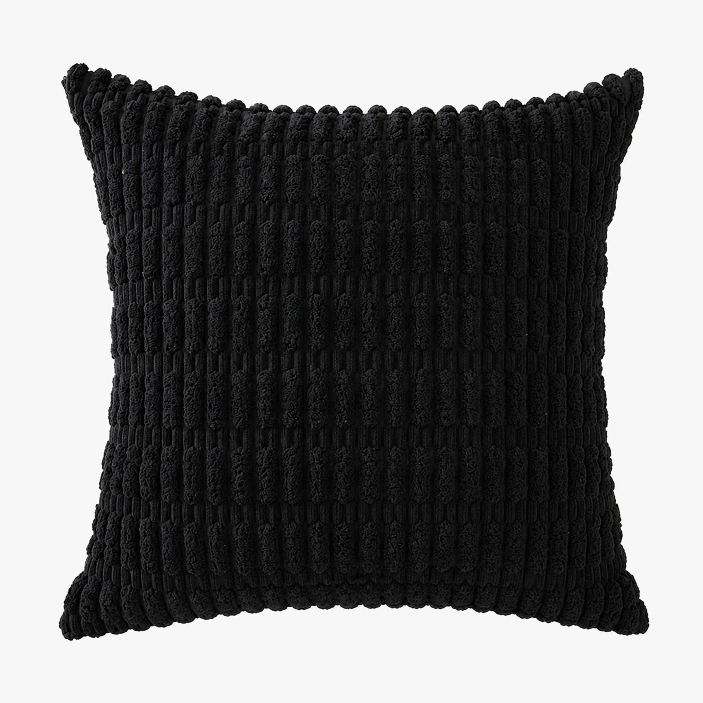 LEYSIA Coussin carré en tissu noir 43x43 cm